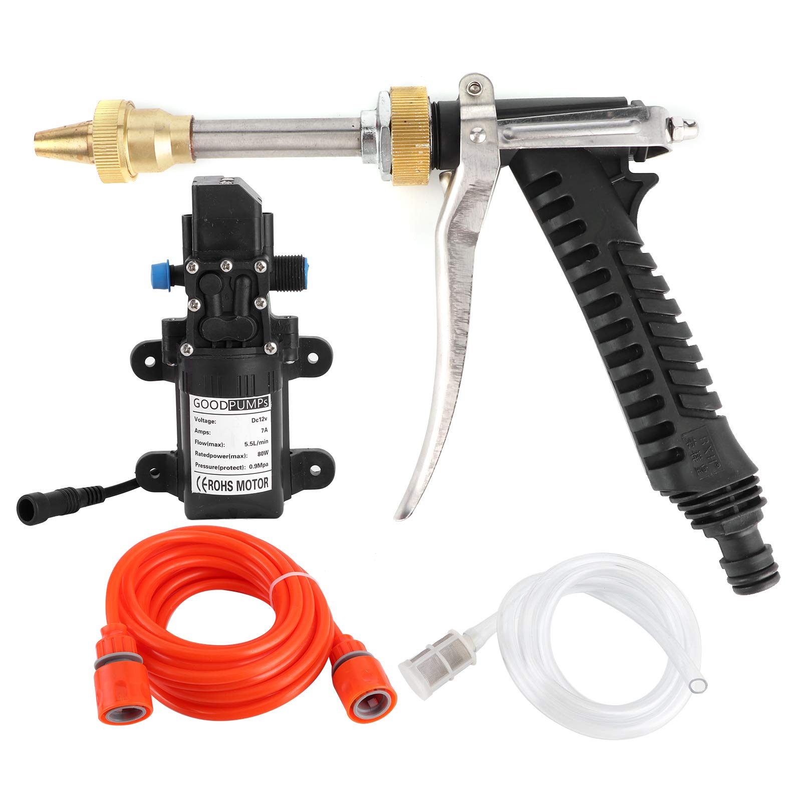 12V High Pressure Washer Kit - Portable Car Cleaning Tool for Auto Detailing & Home Use