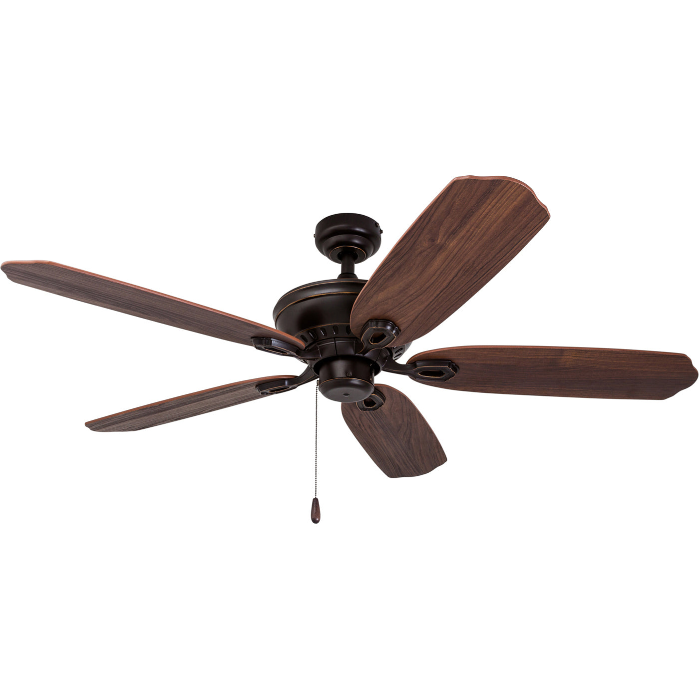 52 Inch Spring Hollow Ceiling Fan with Oil Rubbed Bronze Finish and Pull Chain - Perfect for Living Room, Bedroom, and Outdoor Patio Cooling