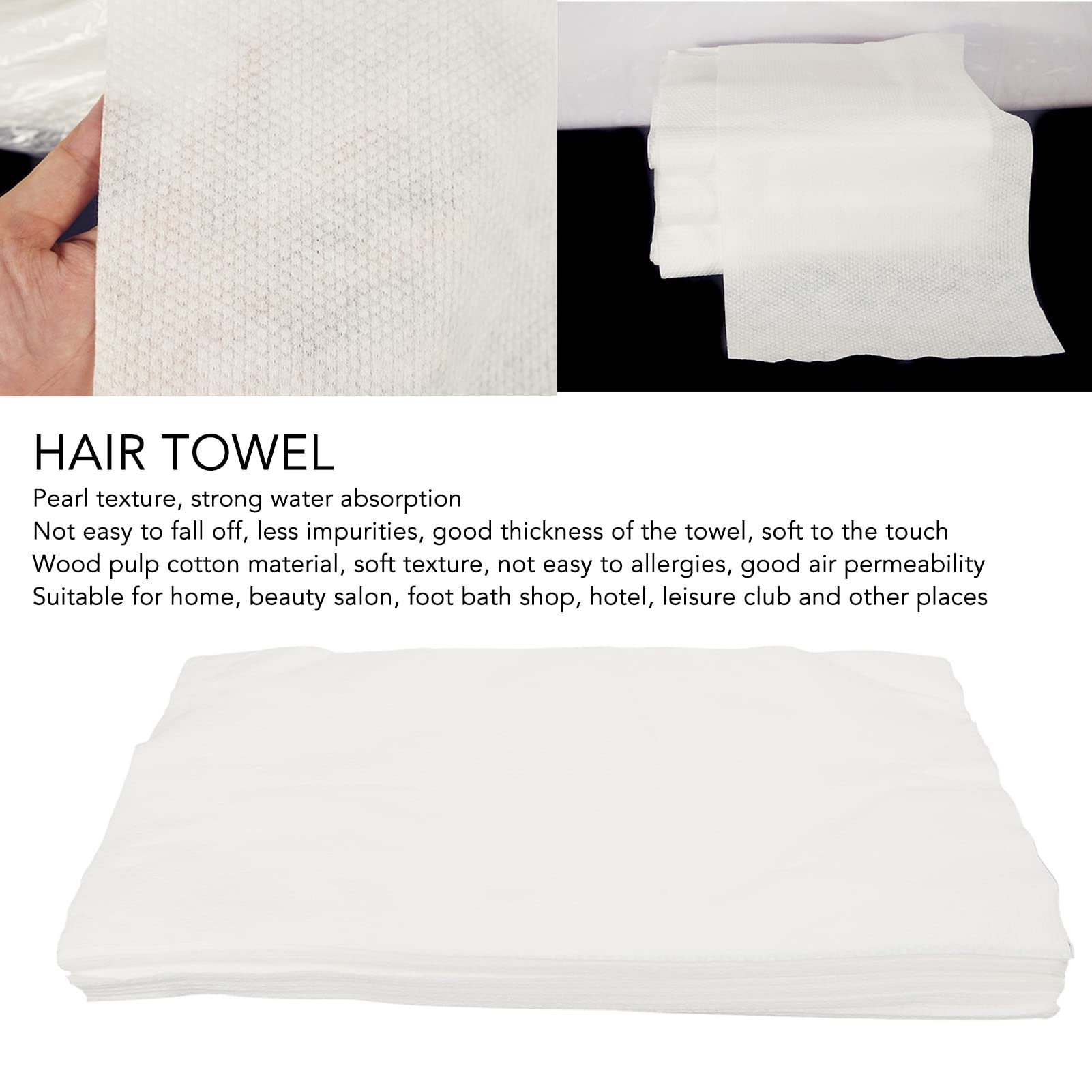 100pcs Soft Wood Pulp Cotton Disposable Guest Towels - Premium Spa, Salon, Home & Hotel Use - Perfect for Hand Drying, Makeup Removal & Facial Cleansing
