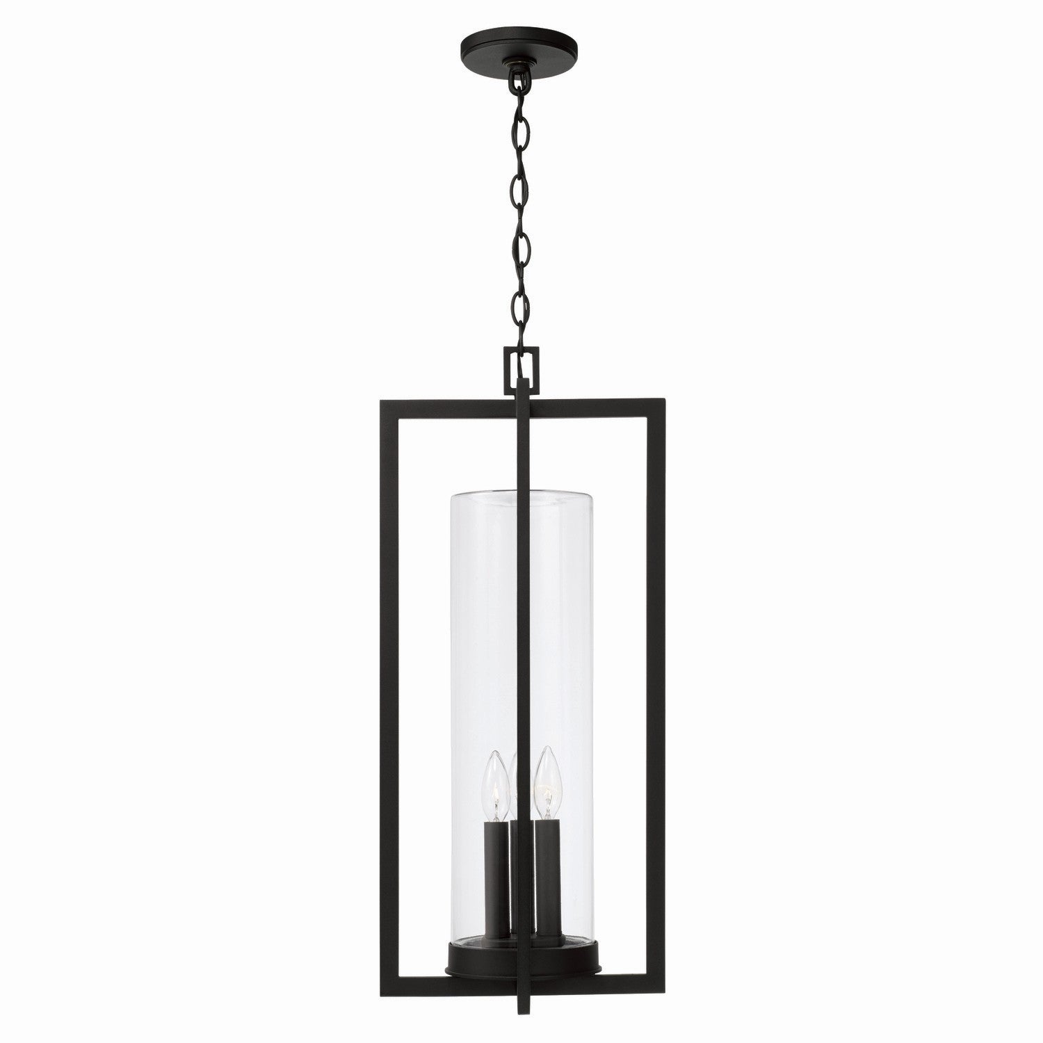 Capital Lighting Three Light Outdoor Hanging Lantern - Weatherproof Patio Lighting for Porch, Garden & Backyard Decor