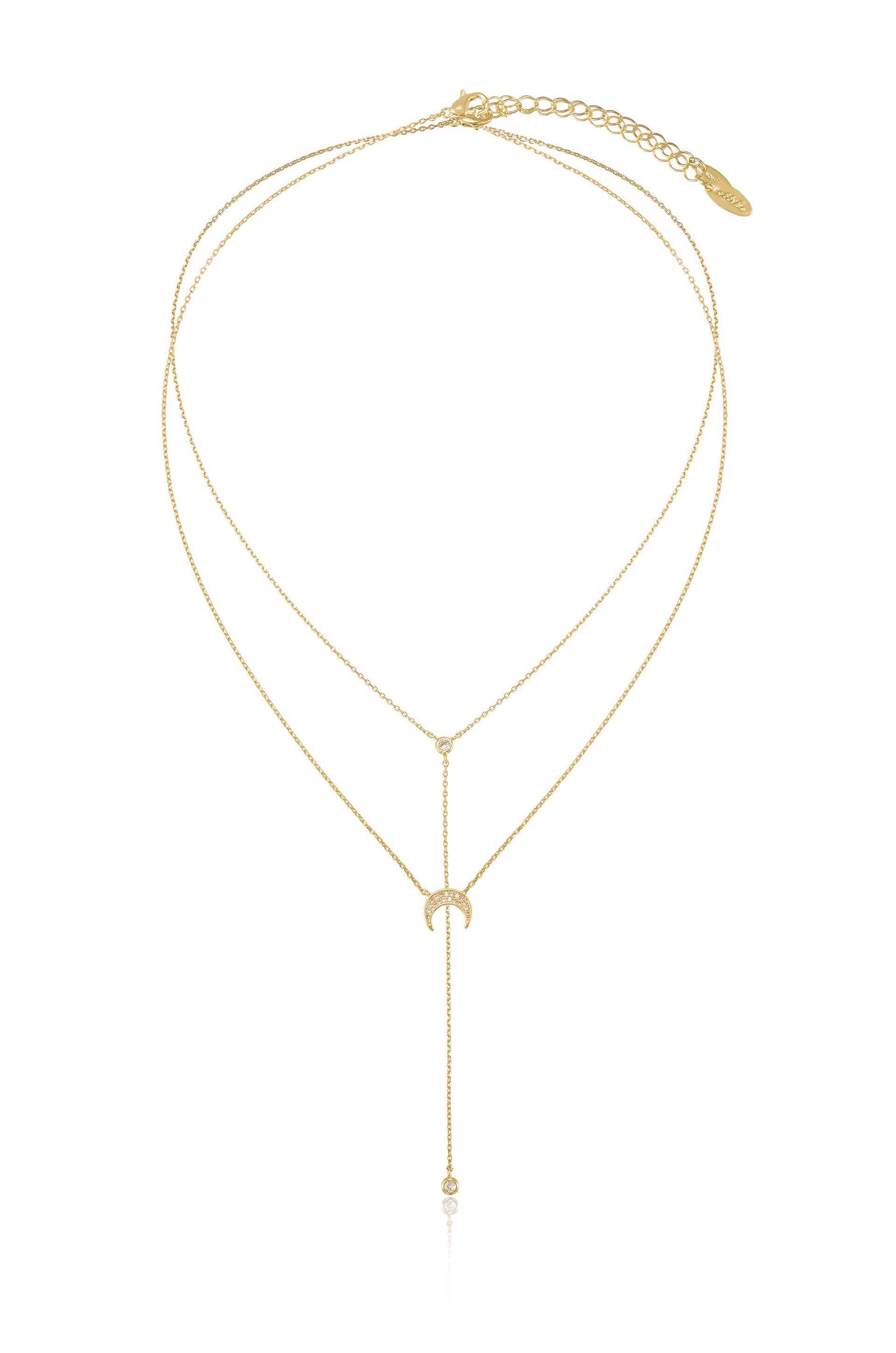 Dainty Layered Crescent Moon Necklace Set - Elegant Gold & Silver Minimalist Jewelry for Women - Perfect for Everyday Wear, Date Nights & Gifts