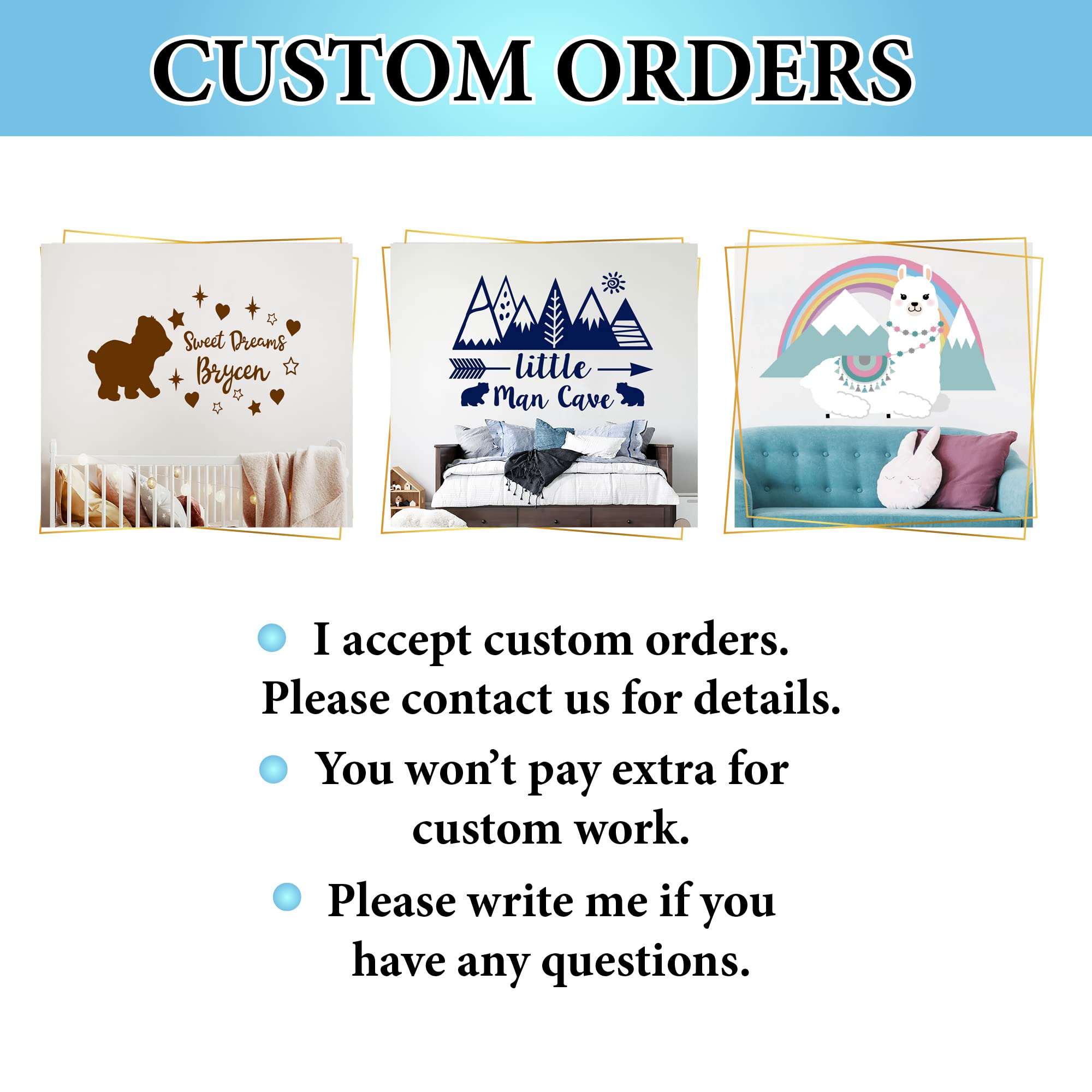 Little Man Cave Wall Decals - Monochrome Nursery & Kids Room Decor - Mustache Hat Stickers - Man Cave Art & Wall Quotes (NS1129) - Perfect for Boys' Bedrooms, Playrooms & Man Cave Theming