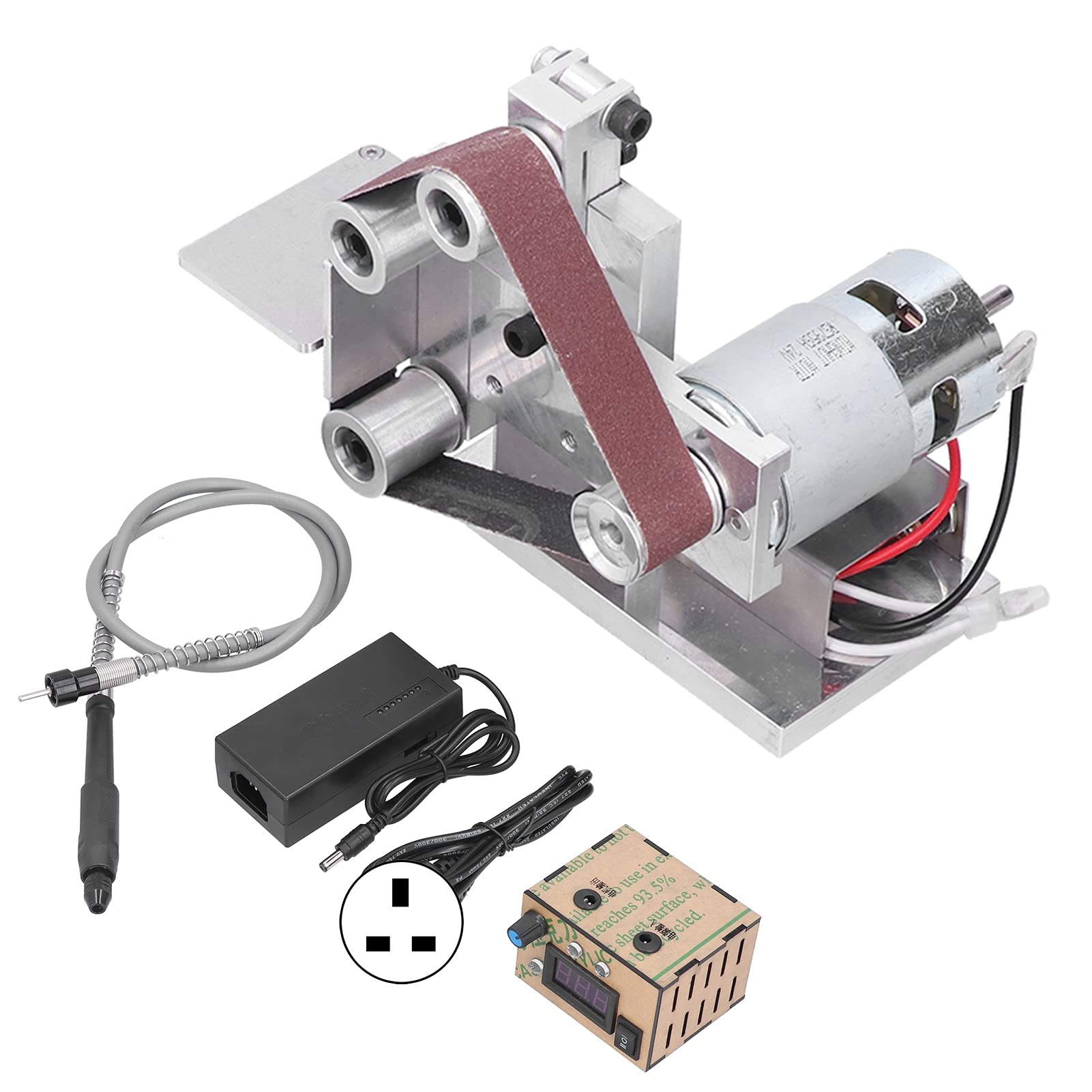 Handheld Mini Belt Sander - Compact Sanding Machine with Governor for Woodworking, Metal & Arc Polishing | Perfect for DIY Projects, Furniture Refinishing & Sharpening Tools