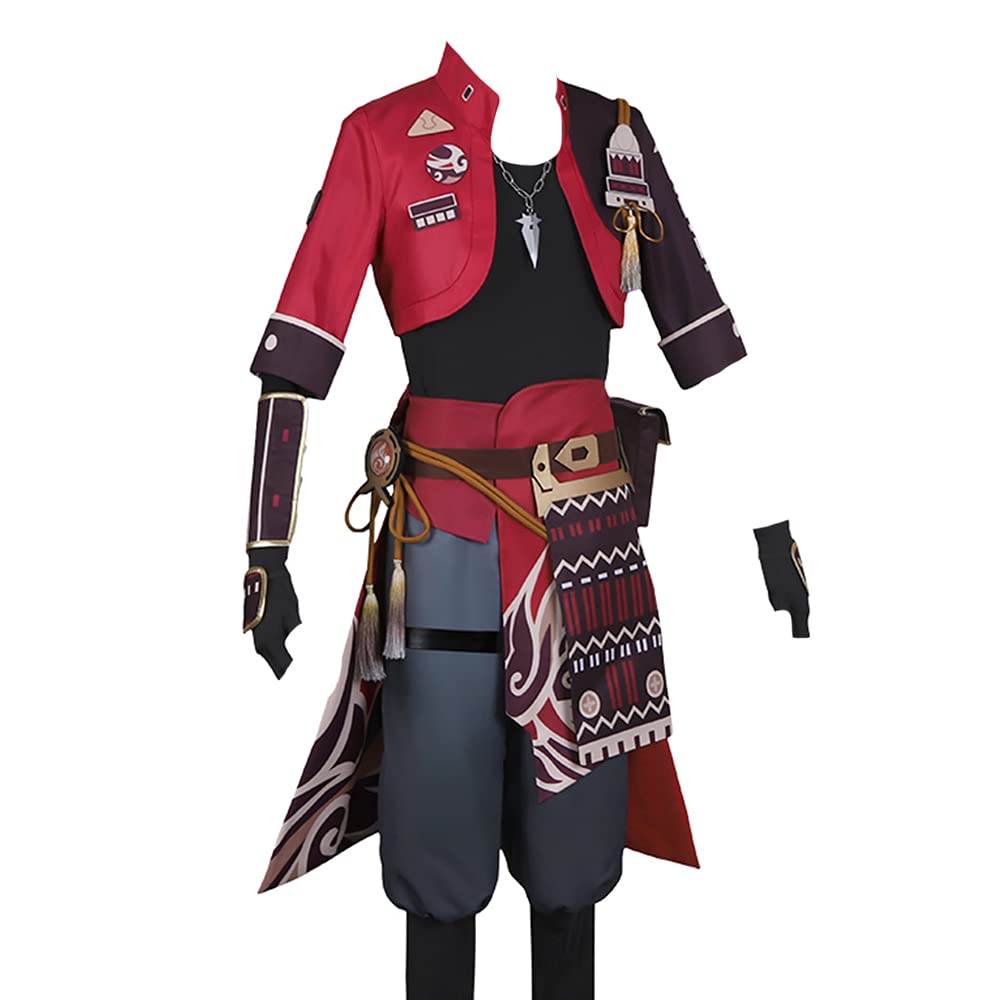 Genshin Impact Thoma Cosplay Costume Full Set - Anime Character Outfit for Halloween, Conventions & Cosplay Events