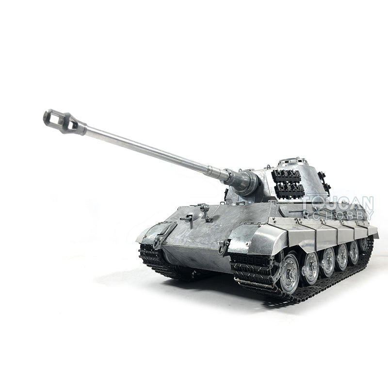 Mato Metal 1/16 Scale German King Tiger RC Tank with 1228 Gearbox, BB Shooting & Infrared Combat System, Barrel Recoil - Realistic WWII Battle Simulation for Collectors & Hobbyists