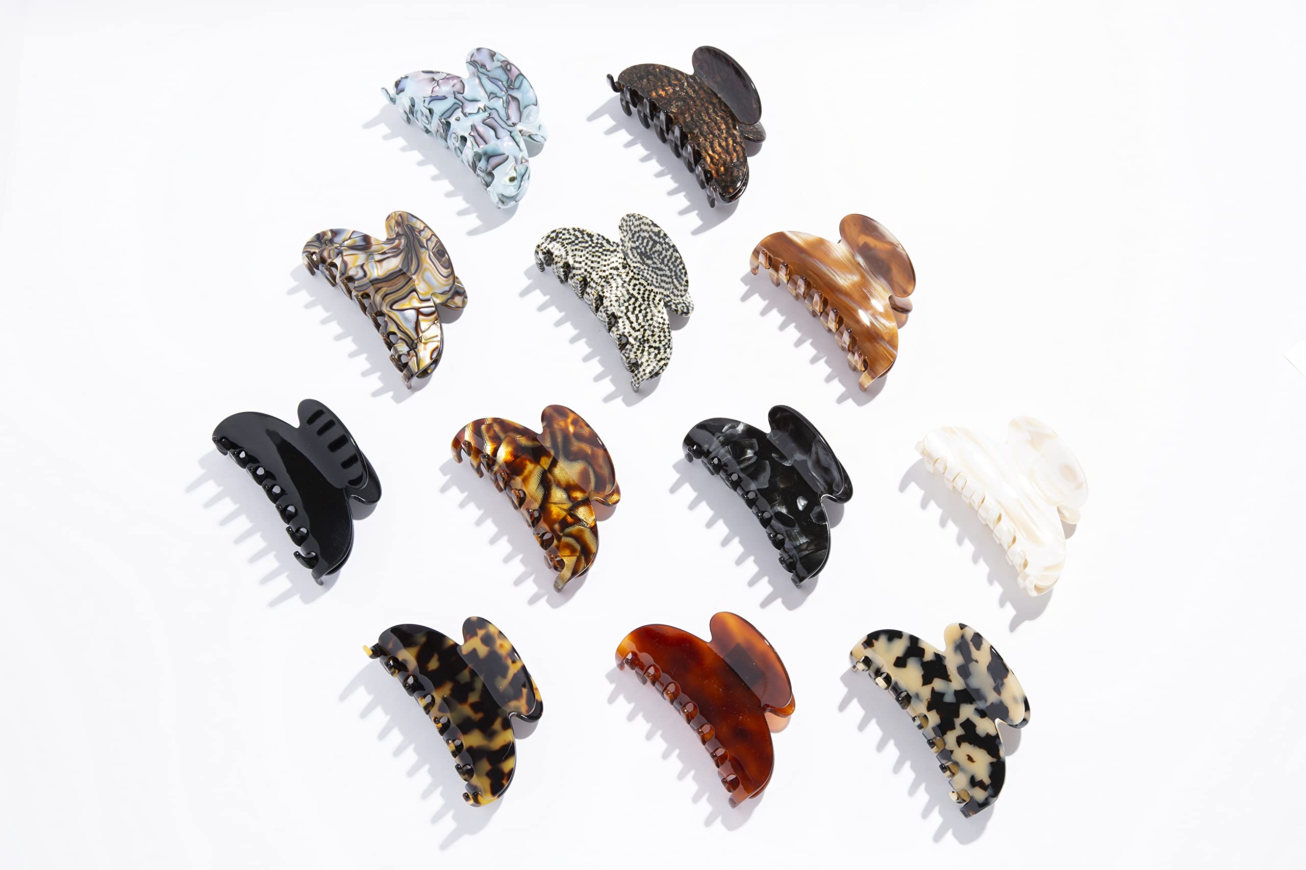 Luxury French Hair Claw Clip - Tortoise Shell Design - Medium Size Hair Clips for Thick Hair - Cellulose Acetate Hair Accessory - Perfect for Updos, Ponytails & Everyday Styling
