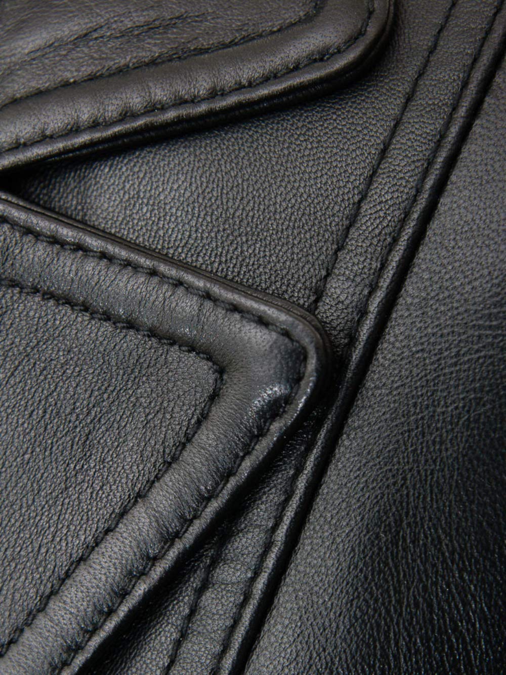 Women's Lambskin Leather Blazer Jacket - Black Genuine Leather Blazer for Office, Business, and Evening Wear