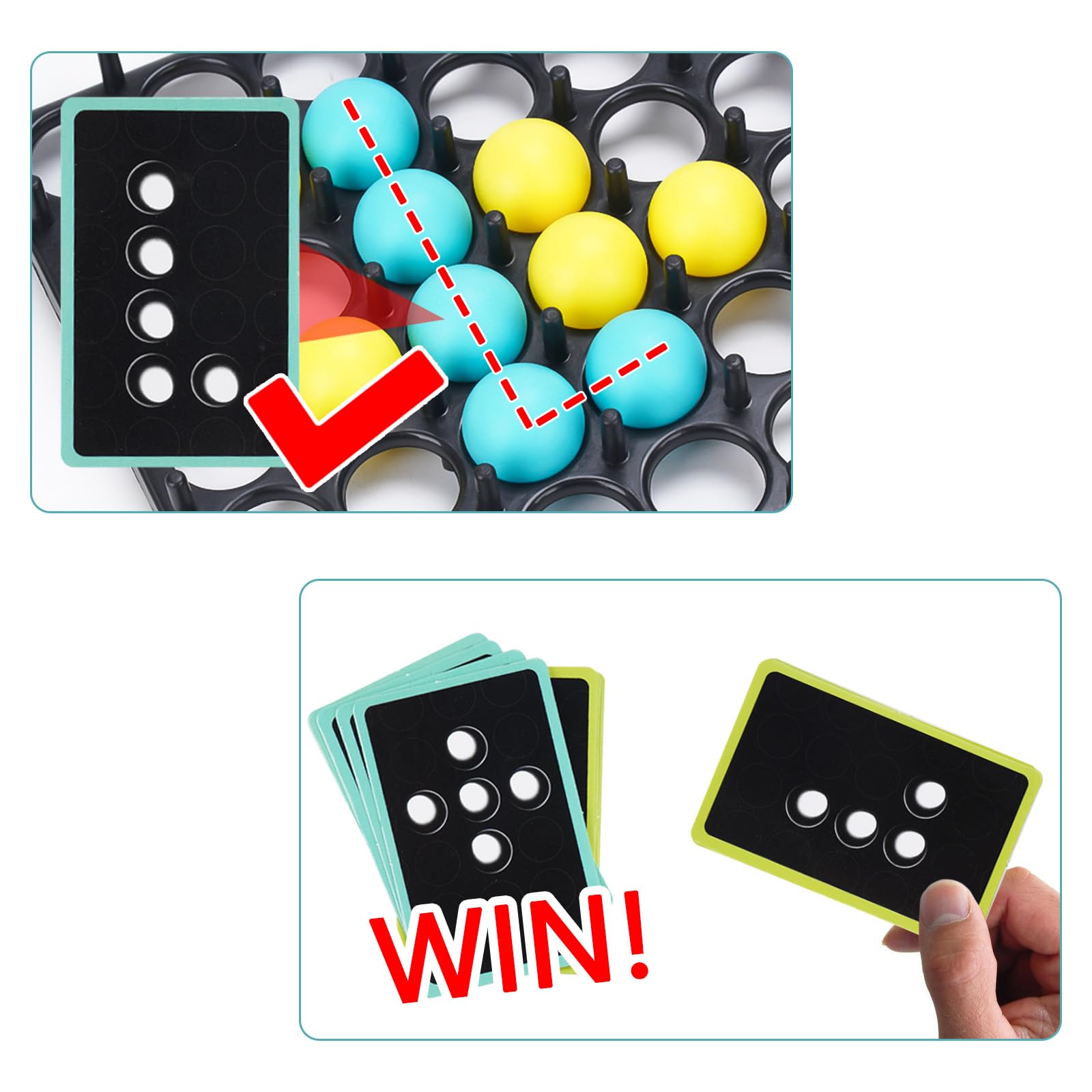 LANBOUY Bounce Ball Battle Game - Fun Tabletop Party Game for Adults & Kids - Family Board Game with Jumping Balls - Exciting Indoor Party Activity for Game Nights, Family Gatherings & Office Fun