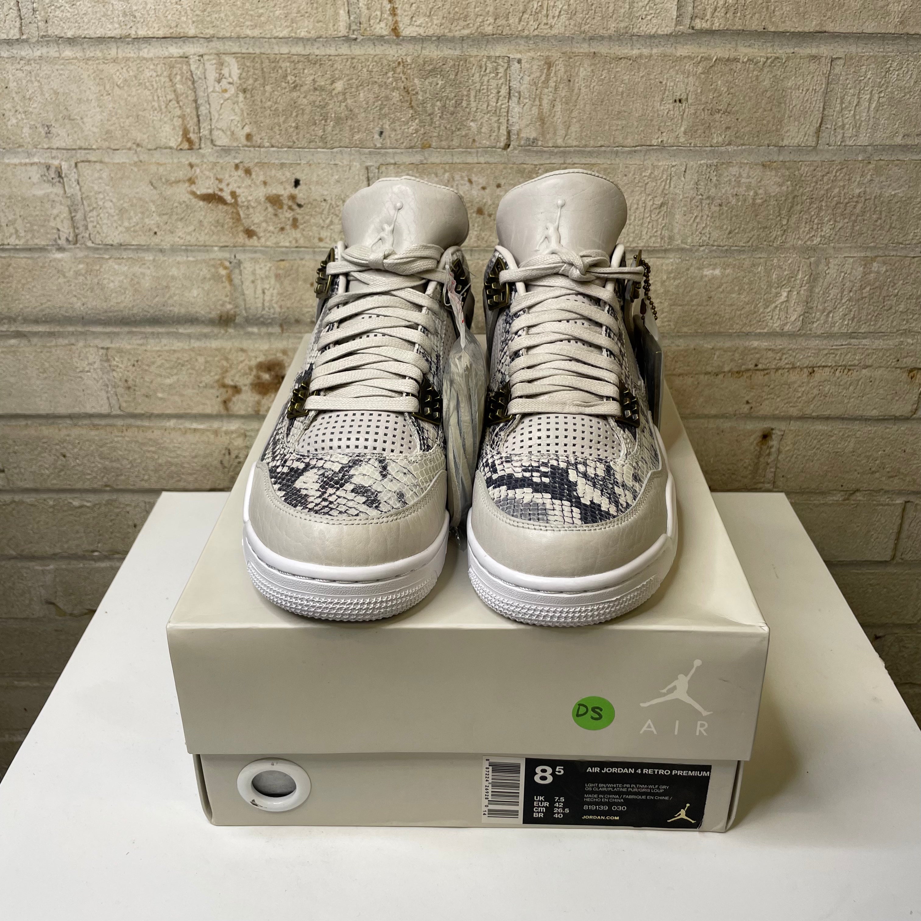 AIR JORDAN 4 PINNACLE SNAKESKIN Men's Basketball Shoes Size 8.5 (819139-030) - Premium Leather Sneakers for Streetwear & Court Performance