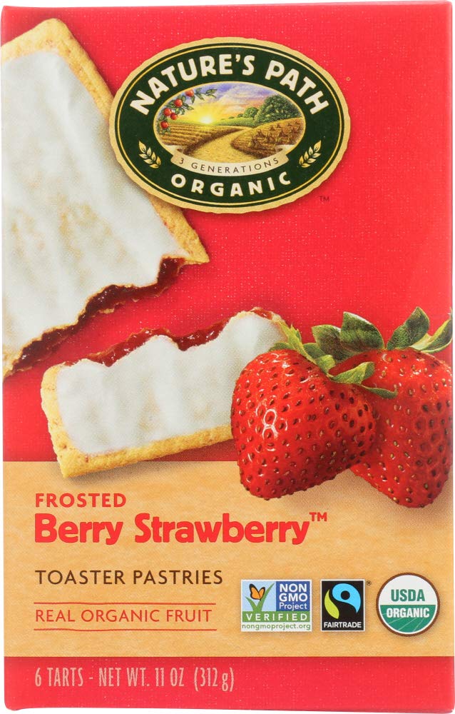 Nature's Path Toaster Pastries Frosted Strawberry - Organic Breakfast Pastry for Kids & Adults - Perfect for Quick Breakfast, Snacks, and On-the-Go Meals