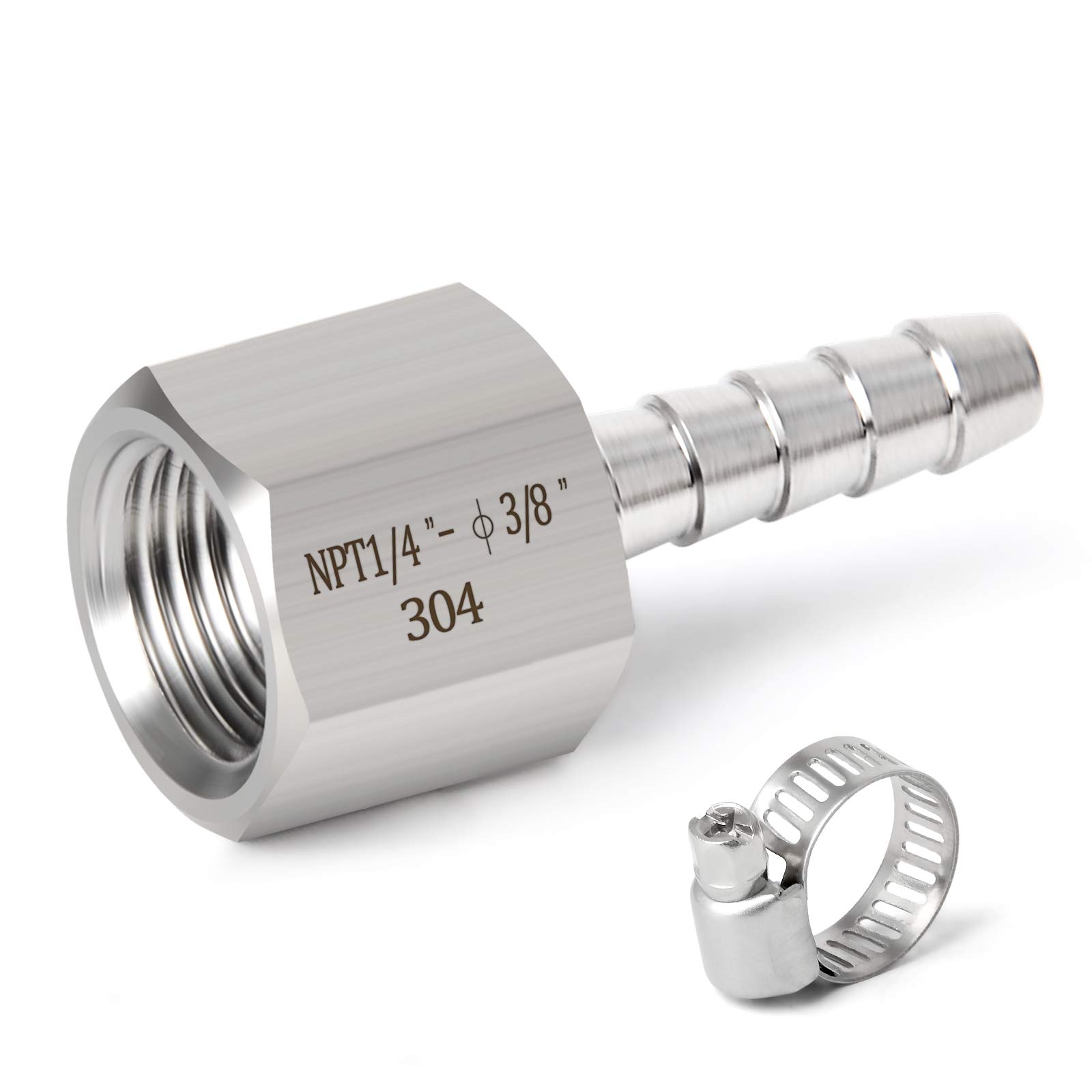 TAISHER 2PCS 304 Stainless Steel Air Hose Fittings 3/8