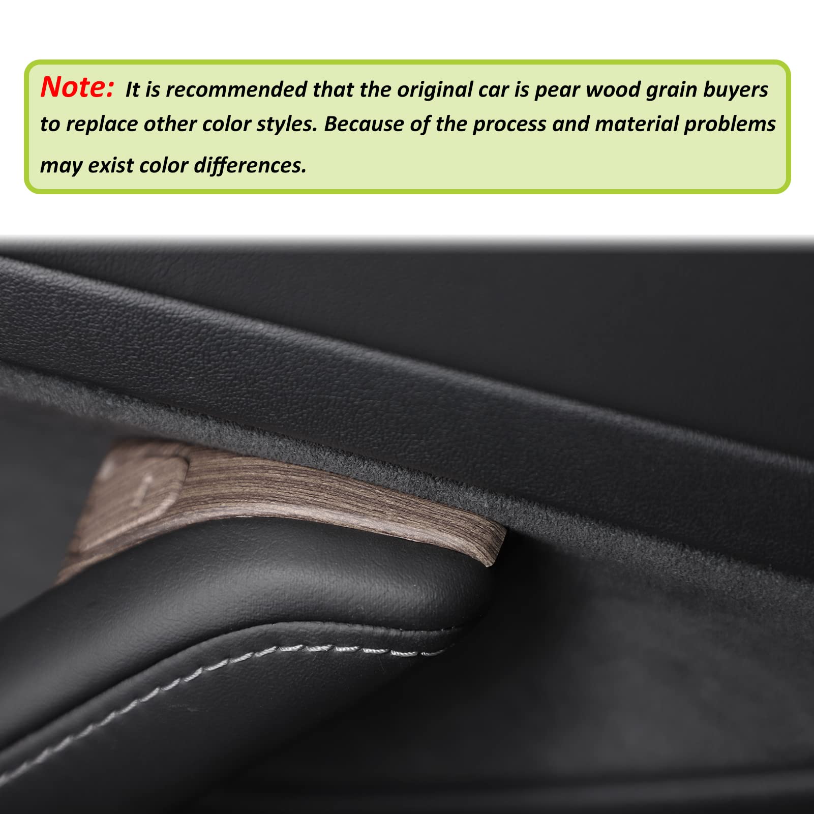 8-Piece ABS Car Door Lock Button Frame Cover for Tesla Model 3 & Model Y 2018-2020 - Pear Wood Grain Interior Trim Upgrade - Perfect for Enhancing Door Lock Switch Appearance & Protection - MCUNVX-2665527