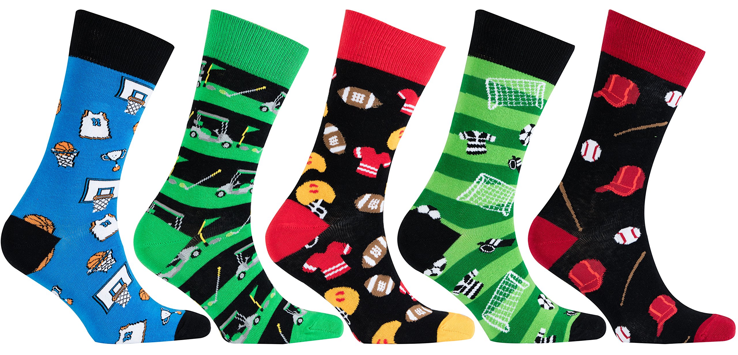 Men's 5-Pack Luxury Colorful Cotton Novelty Dress Socks Gift Set - Fun & Stylish Casual & Formal Socks for Work, Parties & Gifting
