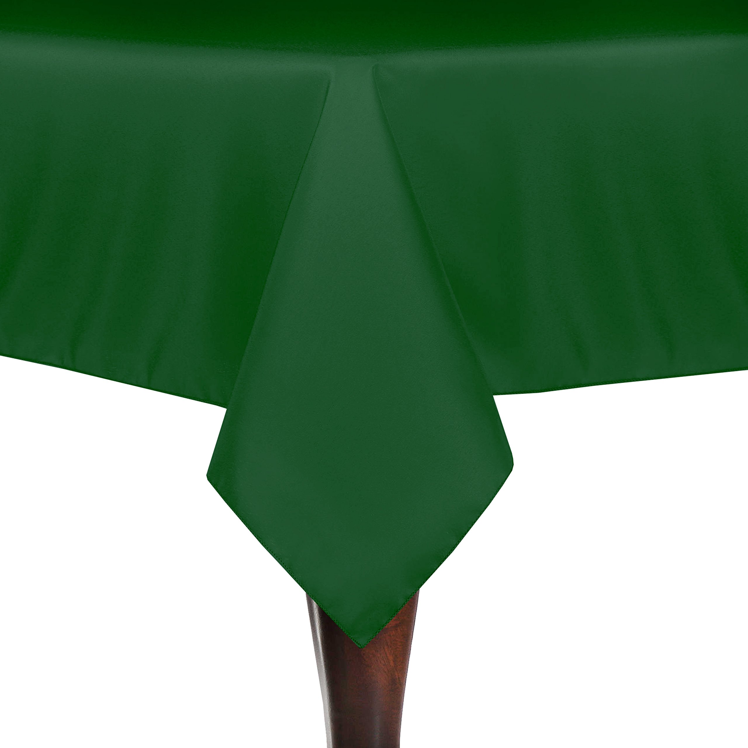 Emerald Green Polyester Linen Tablecloth 48x52 Inch for Dining & Events