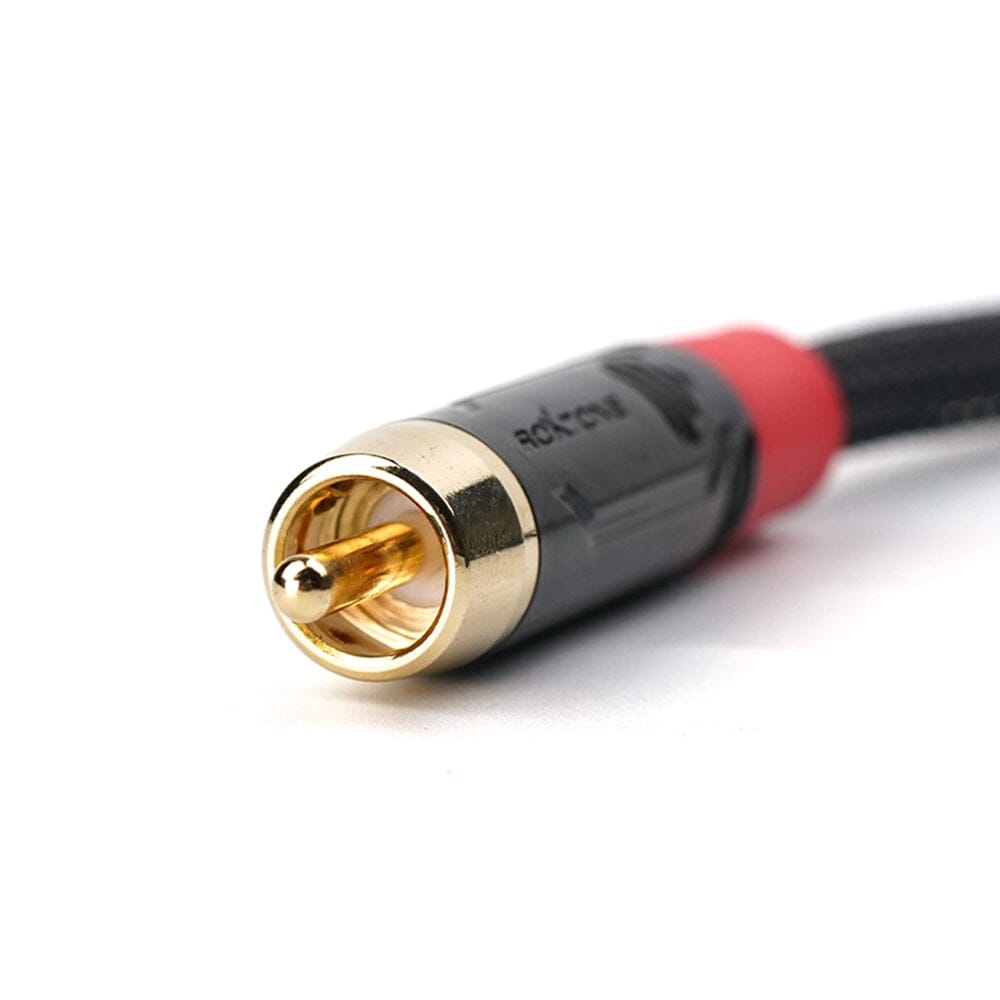 Premium Fanmusic C003 RCA Audio Cable 25cm - High-Quality Stereo Interconnect for Home Theater, Speakers, Amplifiers & Audio Systems - Perfect for DJ Equipment, Gaming Setups & Music Production