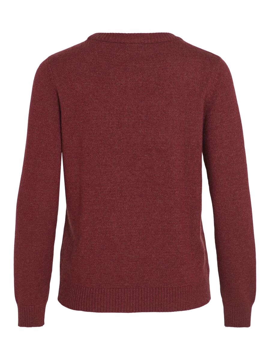 Floria Knitted Jumper Women's Cable Sweater - Cabernet Wine Red Color | Cozy Winter Pullover for Casual Outfits & Holiday Gatherings