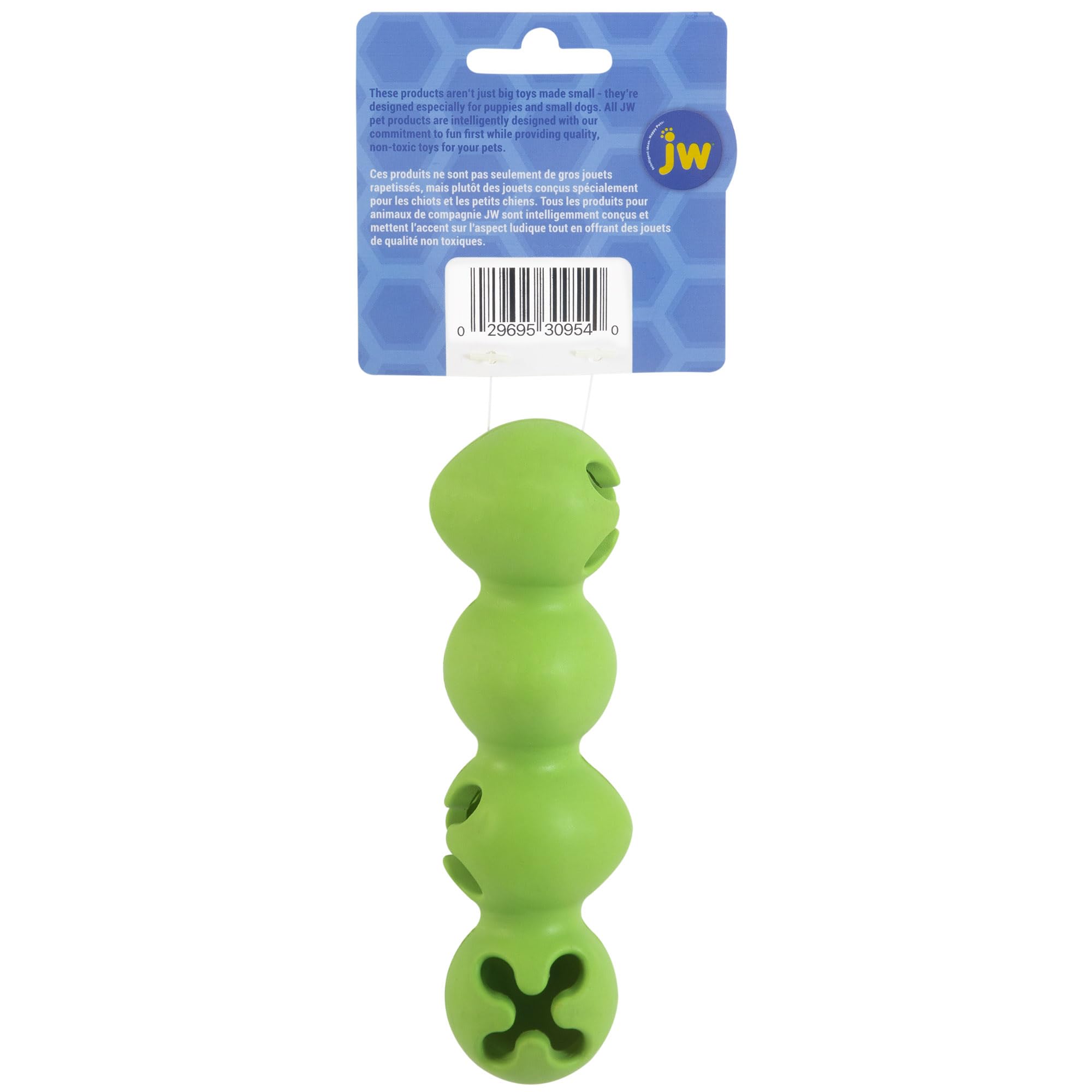 JW Playbites Caterpillar Treat Dispenser Toy - Interactive Dog Puzzle Feeder for Mental Stimulation & Slow Eating - Perfect for Small to Medium Dogs During Training, Playtime or Mealtime