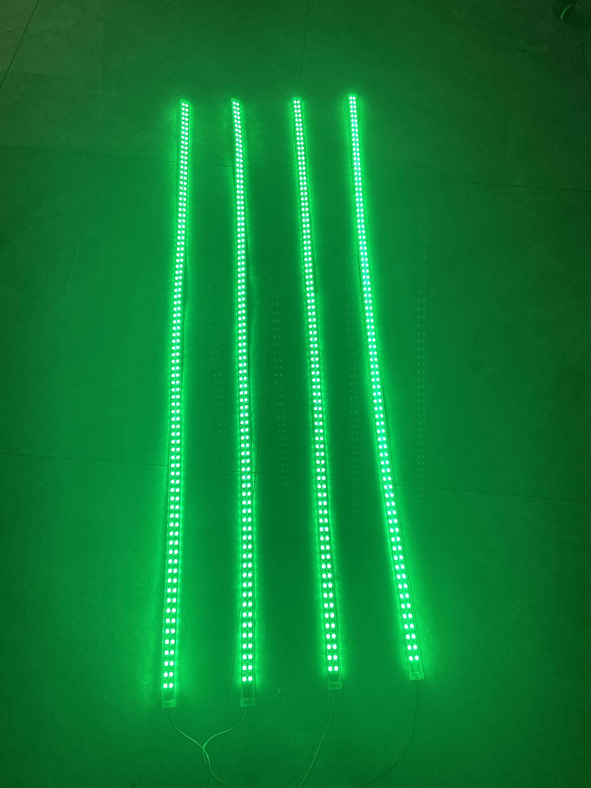 4FT RGB Multi-Color Changing LED Light Strips - 600 LEDs x4PCS, Dual Brightest Double Row Underglow Truck Wheel Lights for 15.5'' Tires | Perfect for Car Customization, Off-Road Vehicles & Nighttime Driving