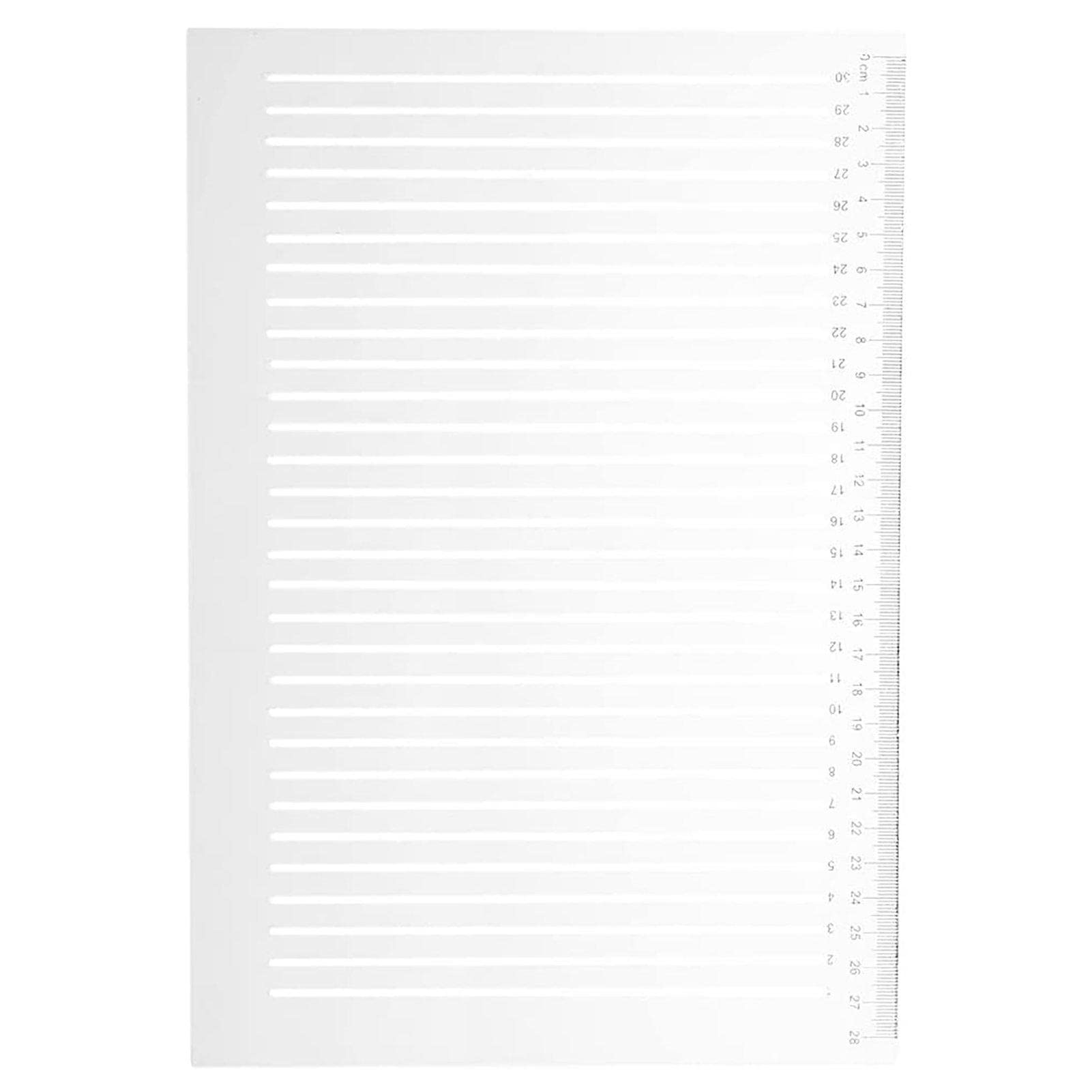 Straight Line Stencil Ruler - Geometry Template for Bullet Journaling, Drawing & Lettering | A4 Clear Plastic Writing Guide | Perfect for Scrapbooking, Calligraphy Practice & School Projects