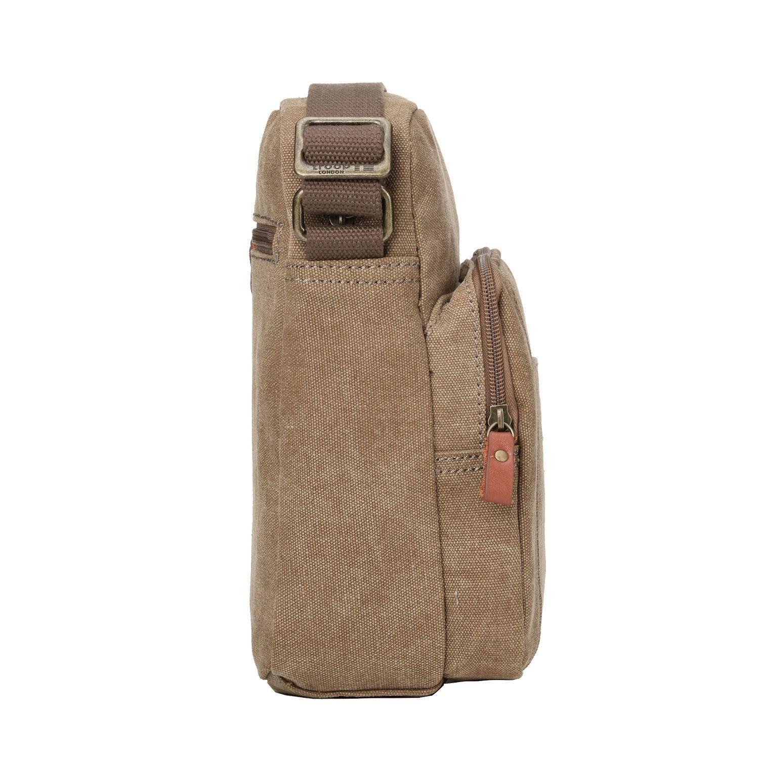 TRP0370 Troop London Classic Canvas Crossbody Bag for Men & Women - Stylish & Durable Everyday Shoulder Bag for Work, Travel & Casual Outings