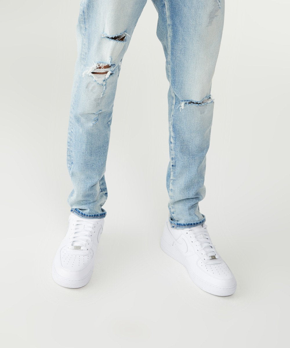 Chitch Punk Blue Thrashed - Vintage Distressed Denim Jacket for Men & Women | Perfect for Concerts, Streetwear & Casual Outfits