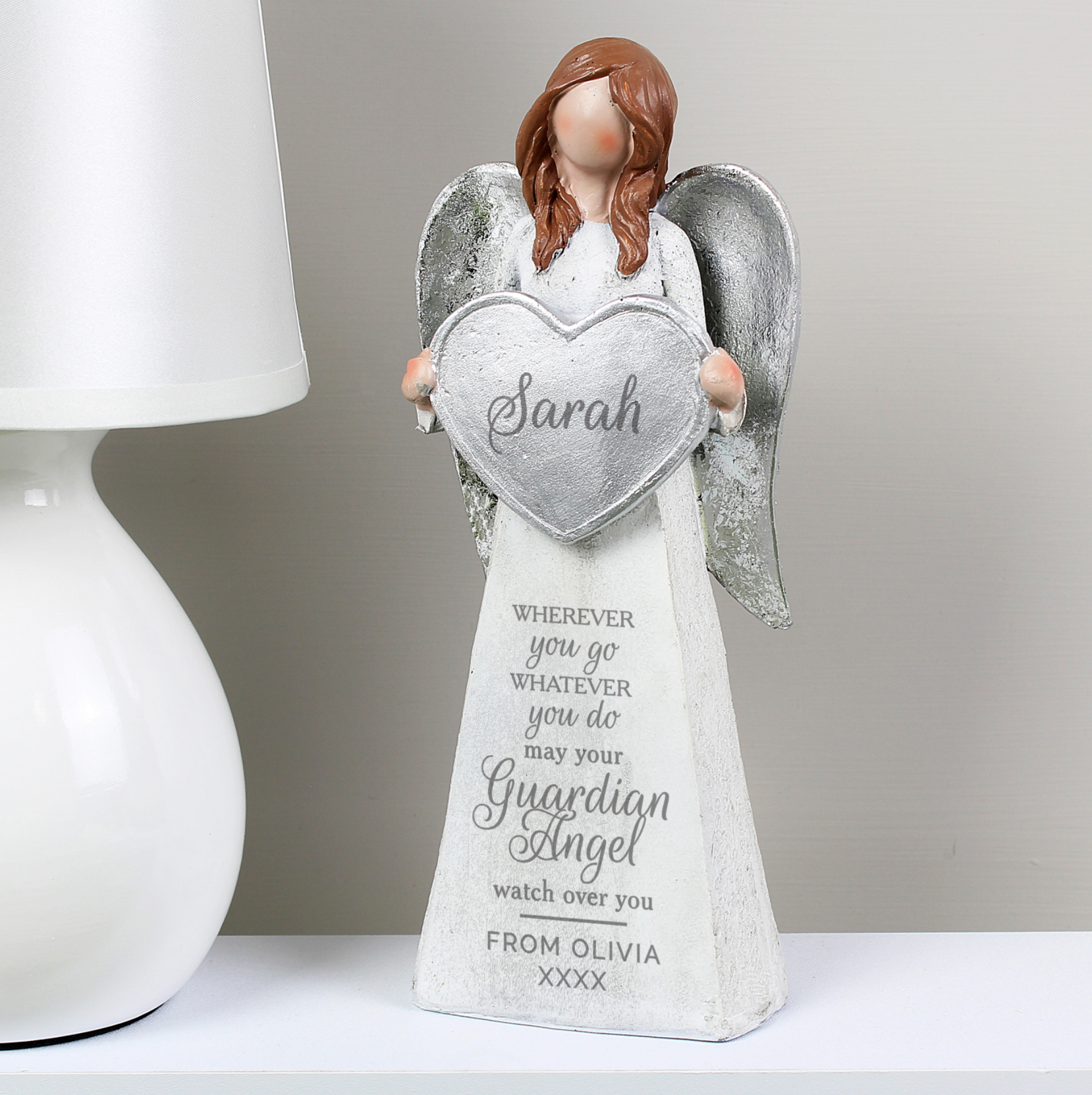 Personalized Guardian Angel Ornament - Custom Engraved Christmas Tree Decor - Perfect for Holiday Gifts, Home Decor & Memorial Keepsakes - Ideal for Christmas, Birthdays & Special Occasions