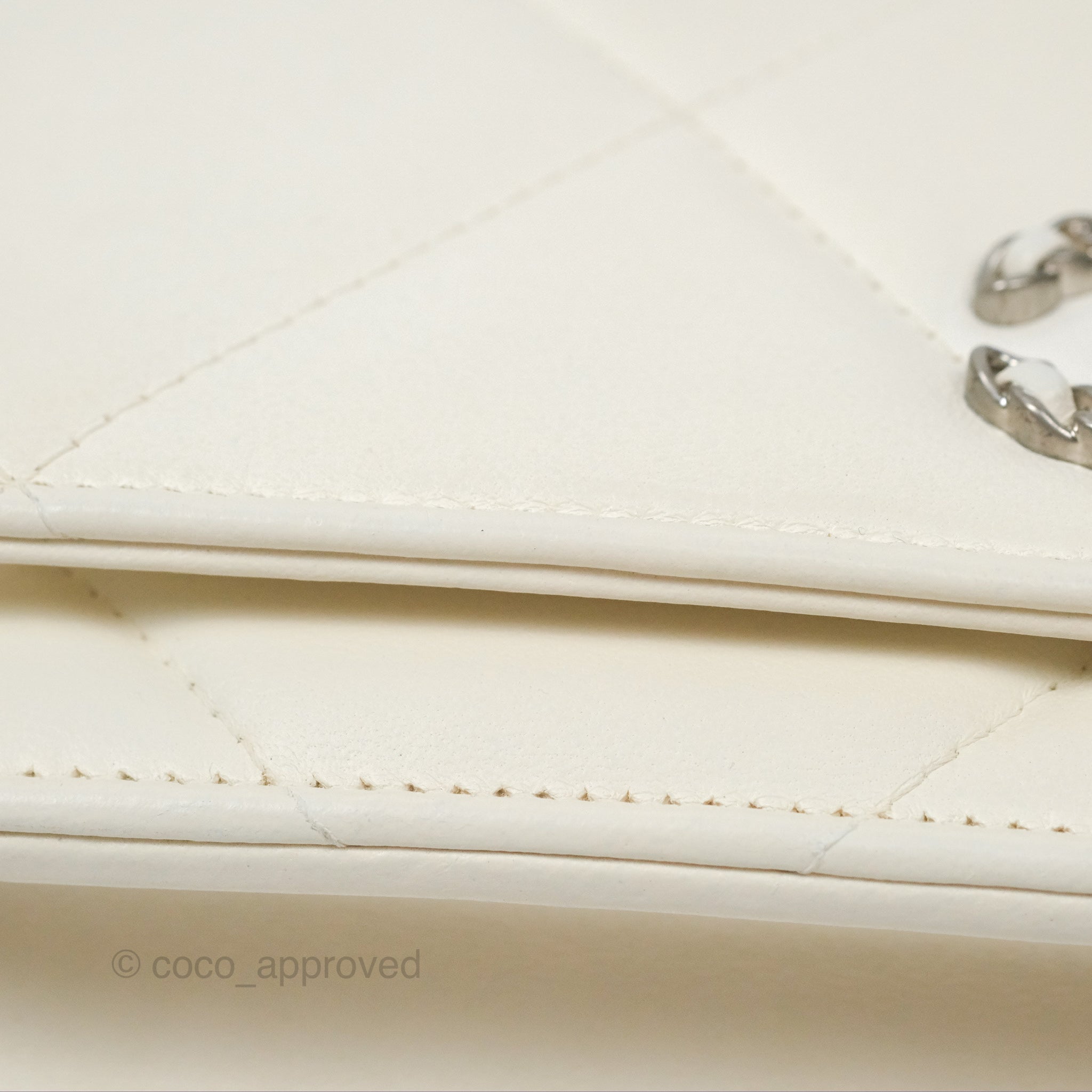 Chanel 19 Wallet on Chain WOC Crossbody Bag - White Leather with Mixed Gold & Silver Hardware | Perfect for Evening Out, Date Night & Special Occasions