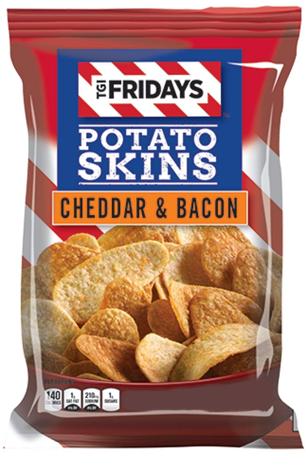 TGI Fridays Potato Snacks Party Bites Poppers - 6 Bags (Potato Skins with Cheddar & Bacon) | Perfect for Game Day, Movie Nights & Party Appetizers