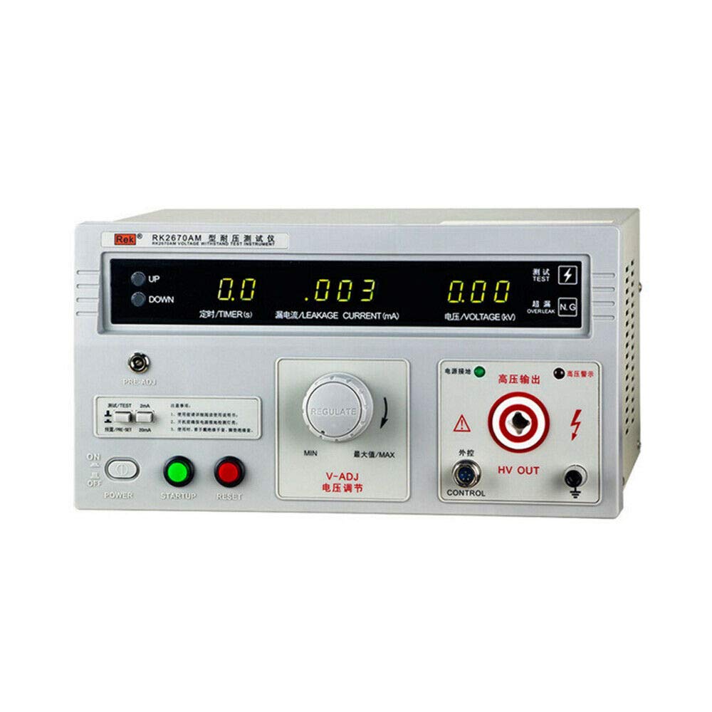 LFJD RK2670AM Digital High Voltage Tester 5KV 100VA with LCD Display - Puncture Withstand & Hi-Pot Testing for Electrical Safety - Perfect for Industrial Equipment, Power Systems & Laboratory Use