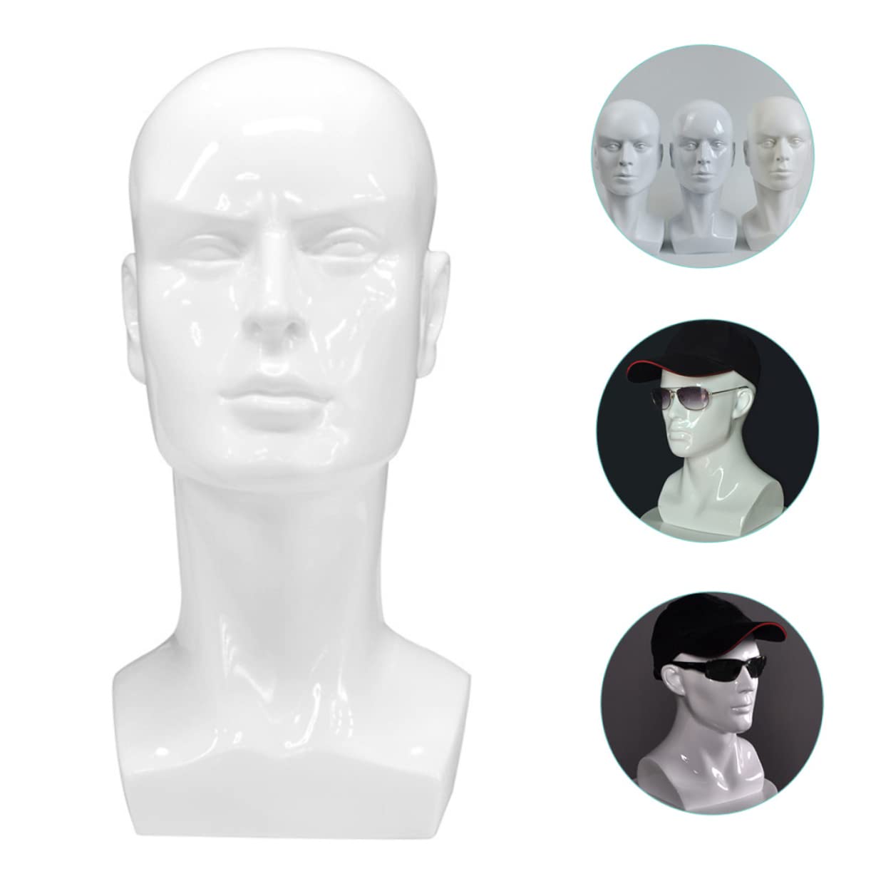 VILLFUL Full-Size Male Wig Display Mannequin Head - Professional Cosmetology Model with Sturdy Safe Stand for Salon, Barber Shop & Hair Styling Practice