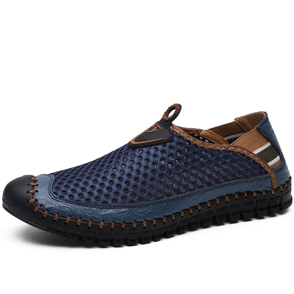 **Men's Water Shoes - Quick-Dry Mesh Slip-On Loafers for Walking, Beach, Pool & Outdoor Activities**