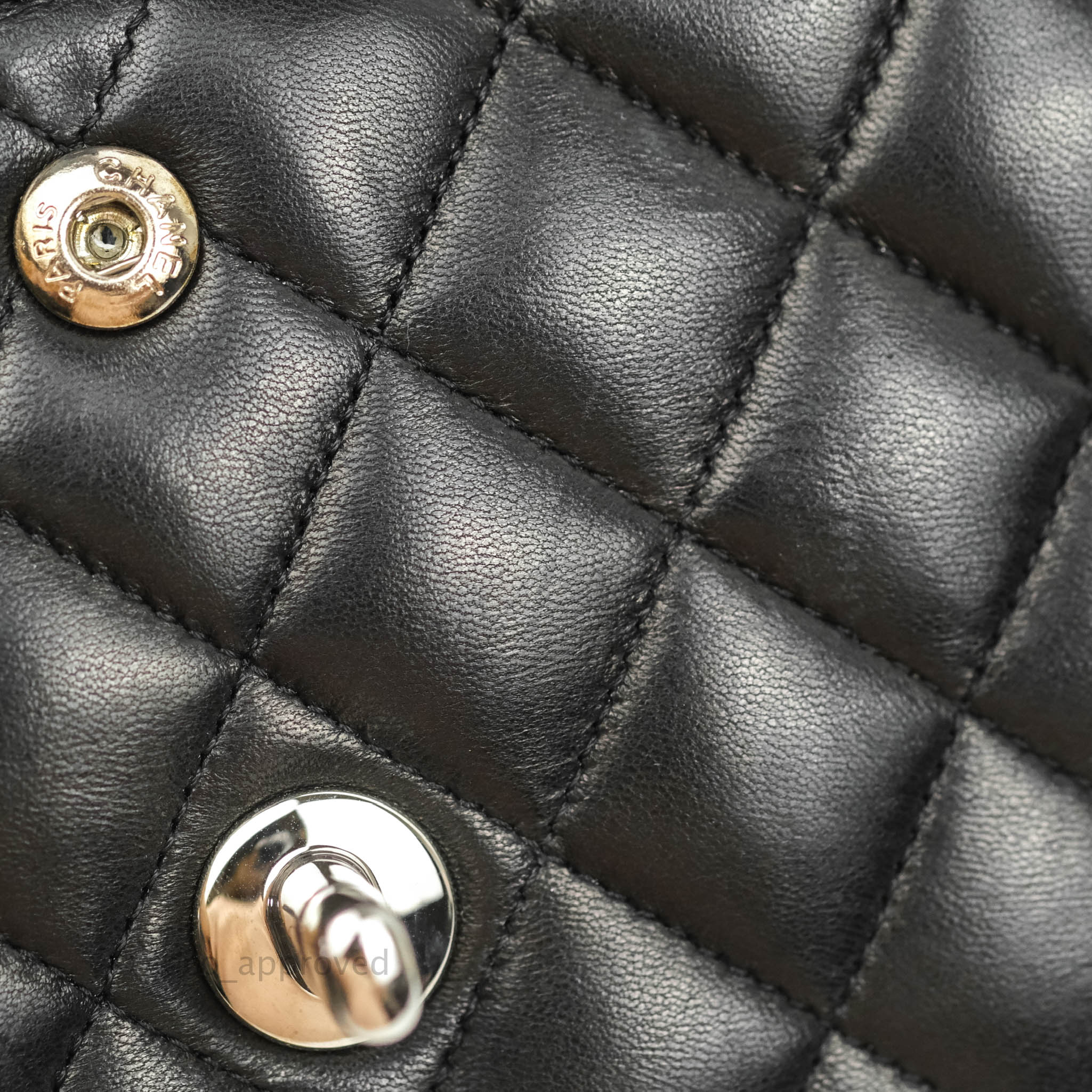 Chanel Classic M/L Medium Double Flap Bag - Black Lambskin Leather with Silver Hardware | Luxury Handbag for Women, Perfect for Work, Evening Events & Special Occasions