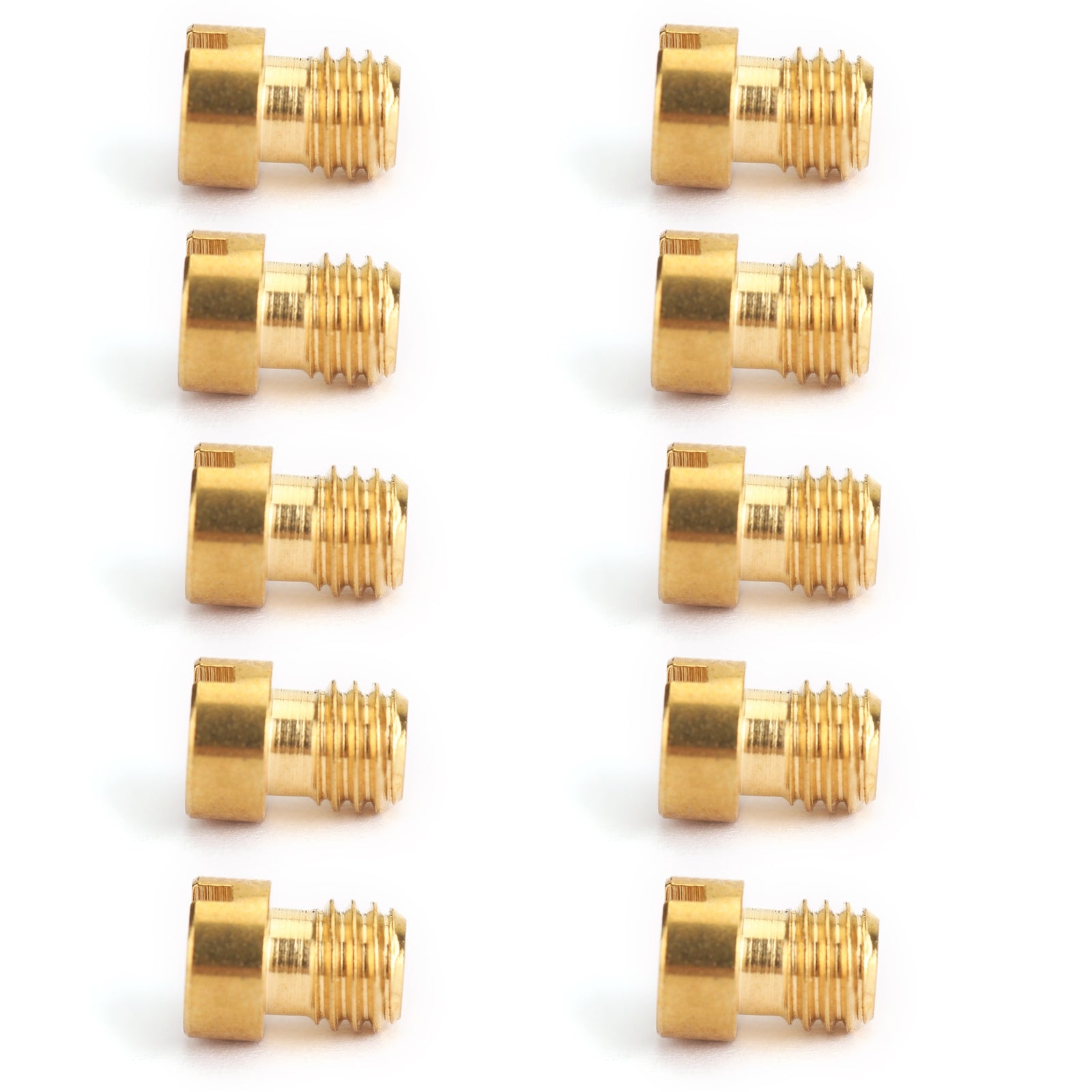 10-Pack Round Head Main Jet 5mm 82-105 for GY6 Motorcycle Scooter Carburetor PZ19 - Replacement Fuel Jets for 50cc 125cc 150cc Engines - Perfect for Carburetor Tuning, Performance Upgrades & Engine Maintenance