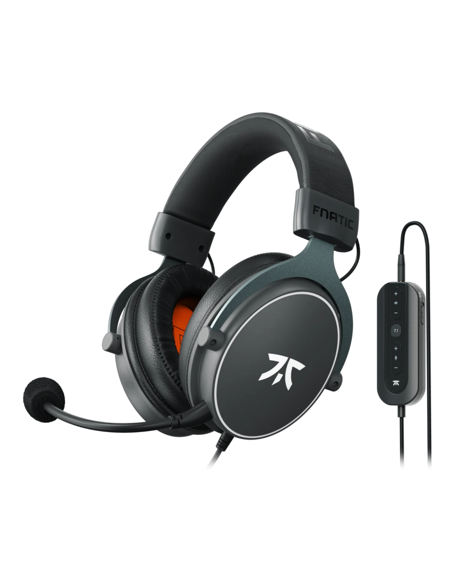 Fnatic REACT+ Wired Gaming Headset - Noise Cancelling Mic, 7.1 Surround Sound for PC, PS4, Xbox - Perfect for Competitive Esports & Online Gaming