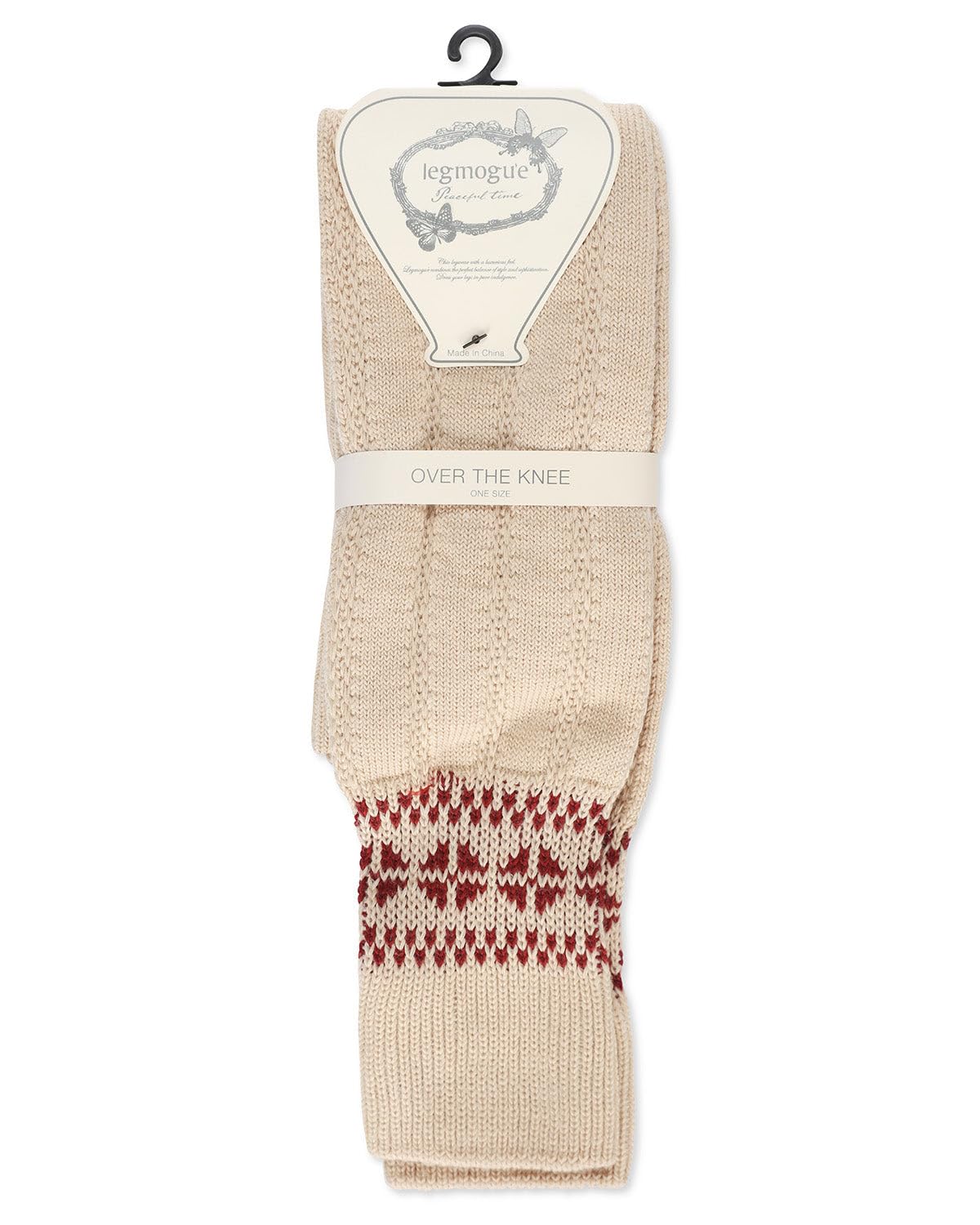 Women's Fair Isle Wool Blend Over The Knee Socks - Warm Winter Knitted Socks for Women, Perfect for Snow Boots, Hiking, and Cold Weather Outdoor Activities