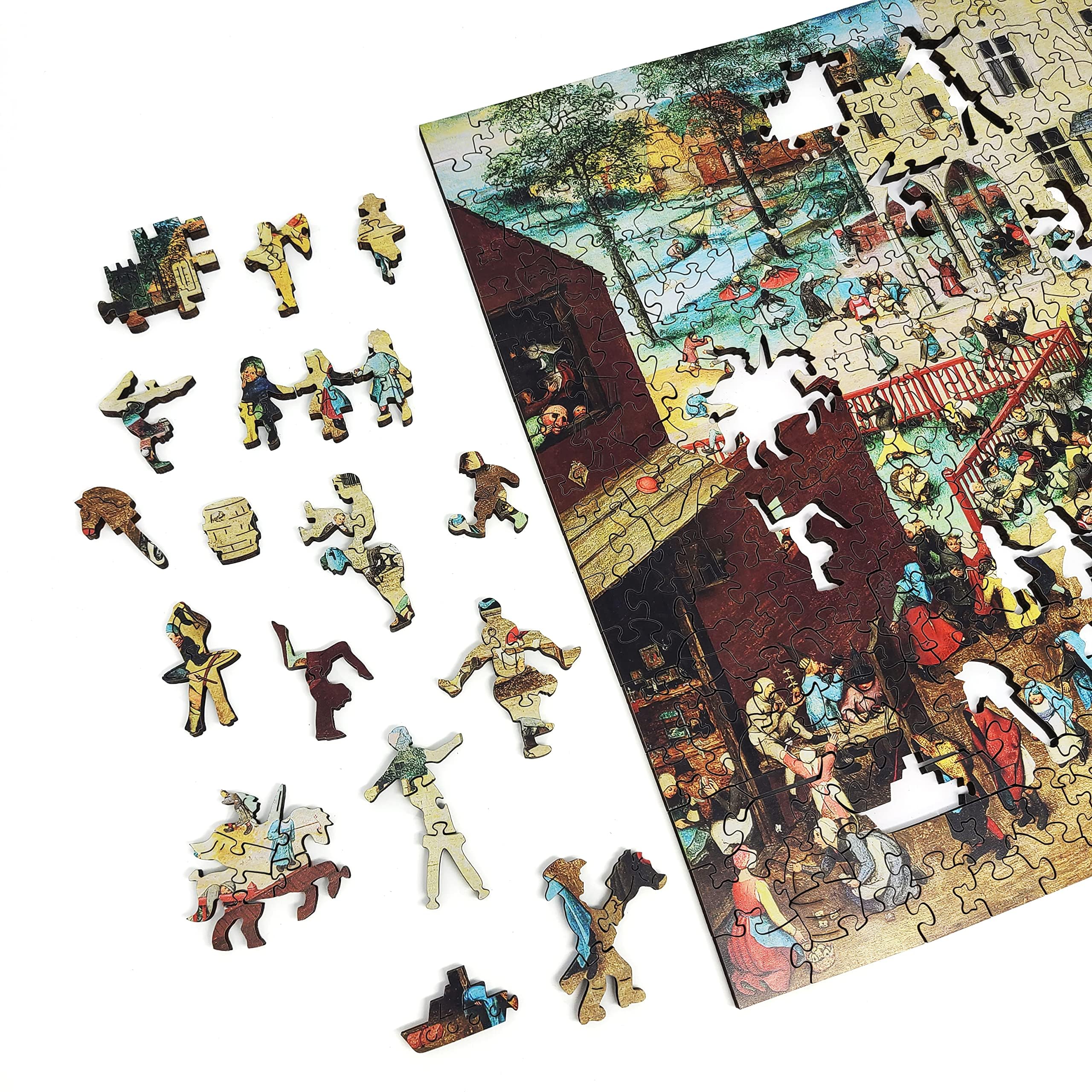 Premium 560-Piece Wooden Jigsaw Puzzle for Adults - Unique Shaped Pieces - Made in USA by FoxSmartBox - Challenging Brain Teaser & Family Game Night Activity - Perfect for Stress Relief, Cognitive Training & Parent-Child Bonding
