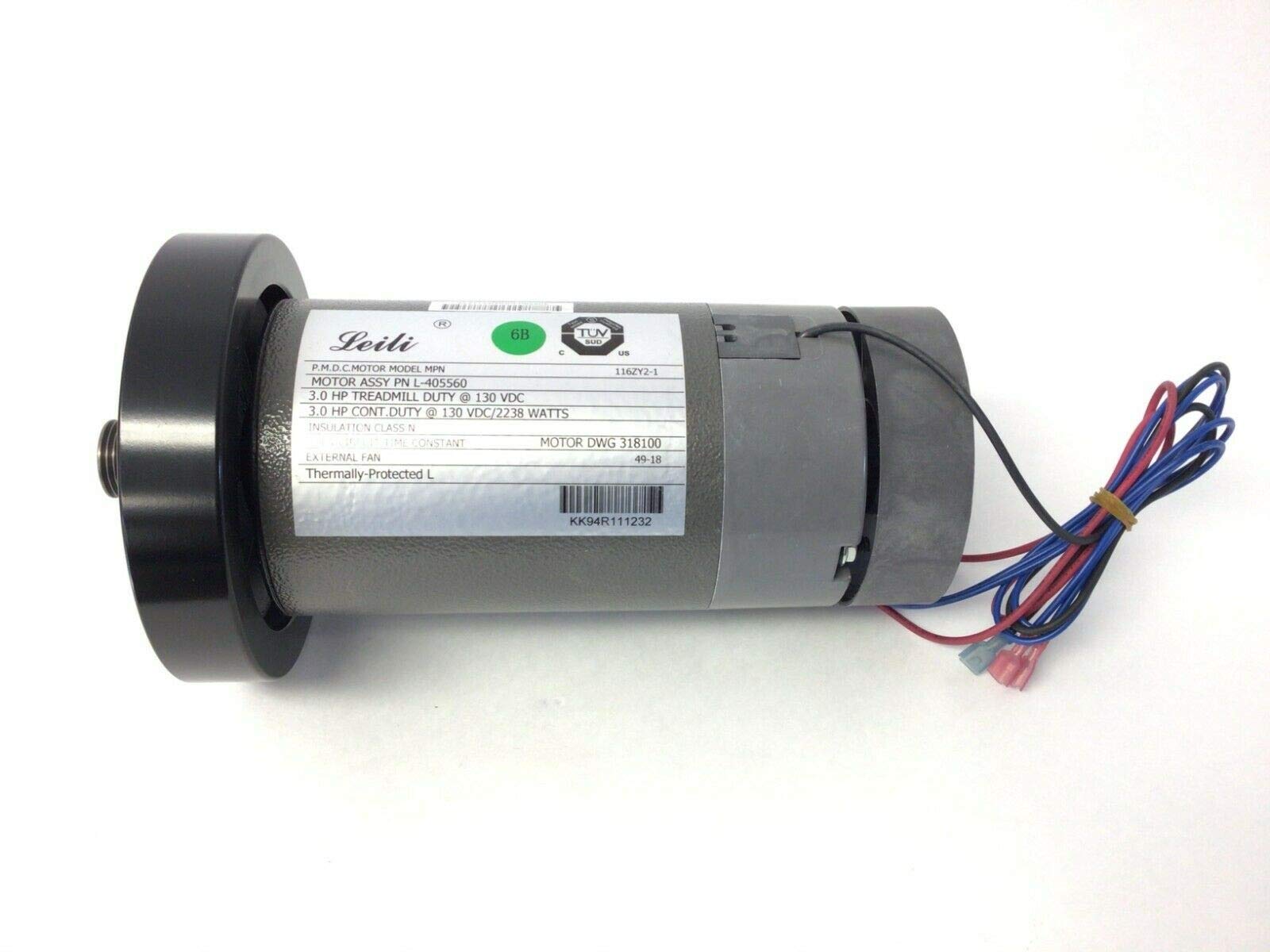 Nordic-Track T 17.2 Treadmill DC Drive Motor with Flywheel - 130VDC, 3HP, 2238W Permanent Magnet Motor for Smooth Operation & Easy Replacement (P/N 405659) - Perfect for Home Gym Equipment & Treadmill Repair