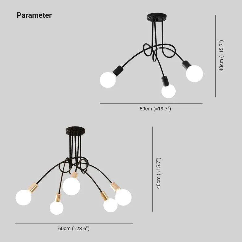 Elegant White Multi-Bulb Entwined Ceiling Light Fixture - Perfect for Living Room, Bedroom, and Dining Room Lighting Decor