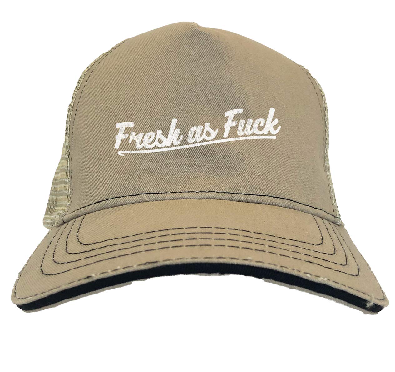 Fresh As Fuck - Premium Soft Mesh Twill Trucker Hat for Men & Women | Stylish Outdoor Baseball Cap for Hiking, Fishing, and Casual Wear