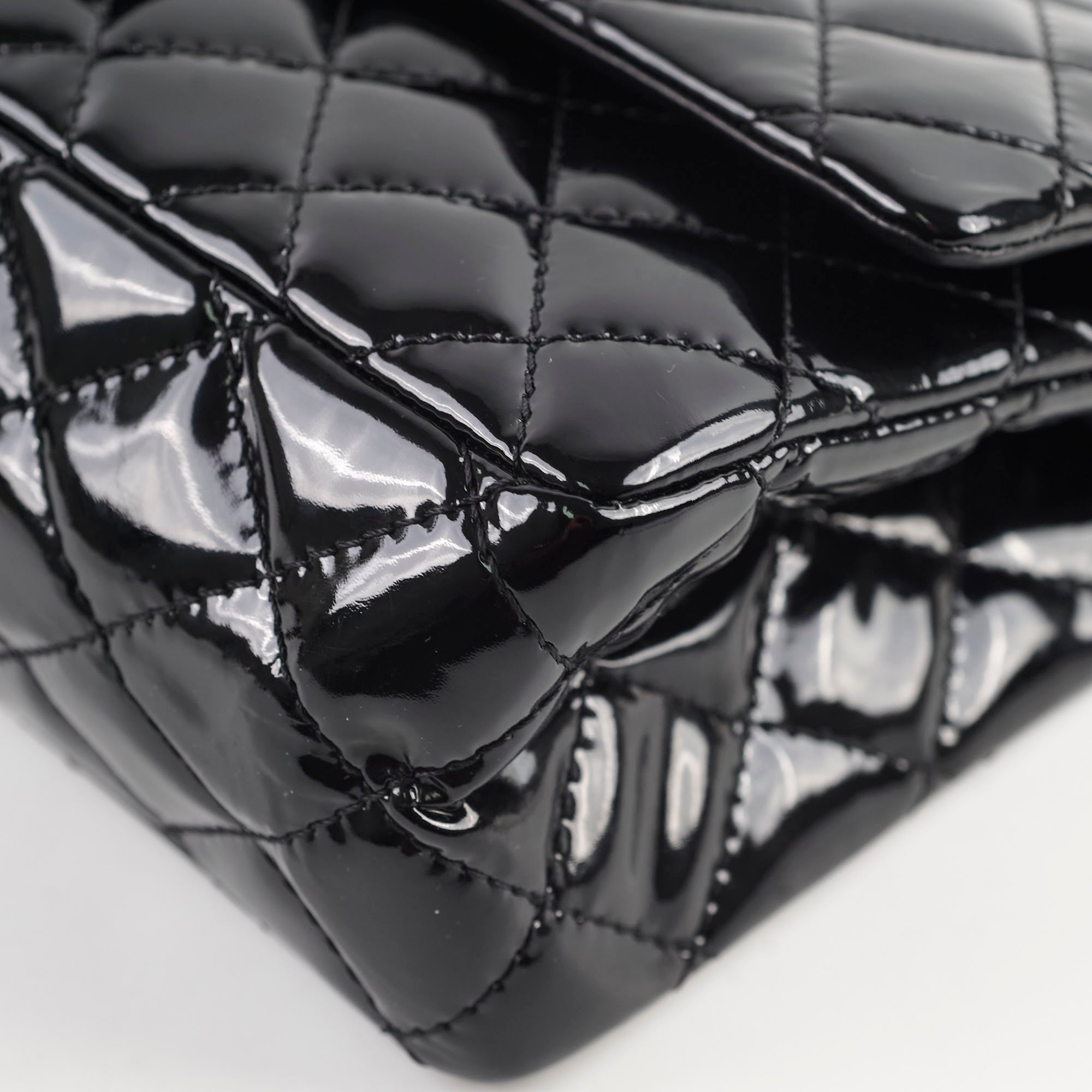 Chanel Reissue 226 Patent Leather Handbag Black with Silver Hardware - Luxury Crossbody Bag for Women, Perfect for Evening Events & Date Nights