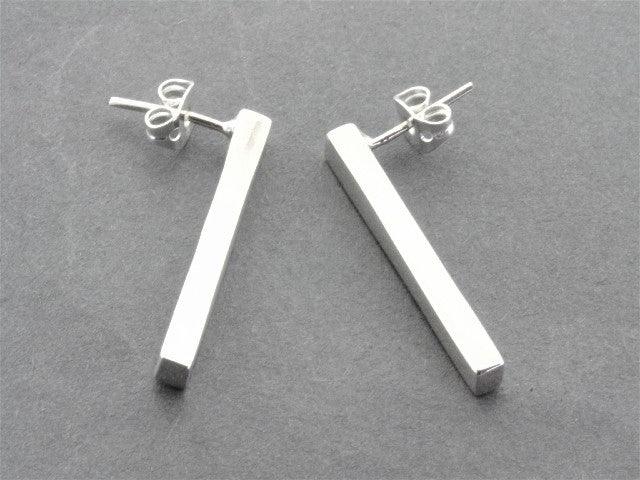 Sterling Silver Rec Post Stud Earrings - Hypoallergenic & Durable for Sensitive Ears | Perfect for Everyday Wear, Gifts & Special Occasions
