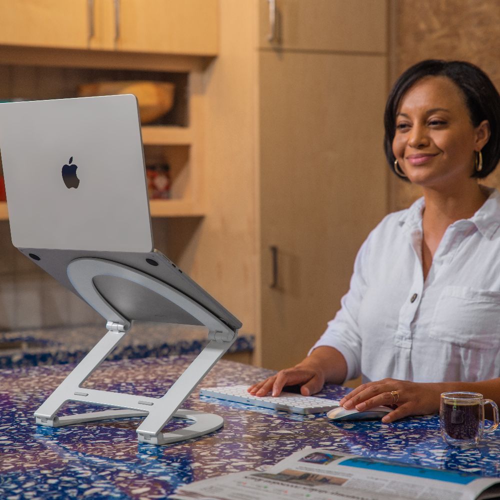 Twelve South Curve Flex Adjustable Laptop Stand for MacBook & Notebooks - Ergonomic Desk Riser for Home Office & Workspace