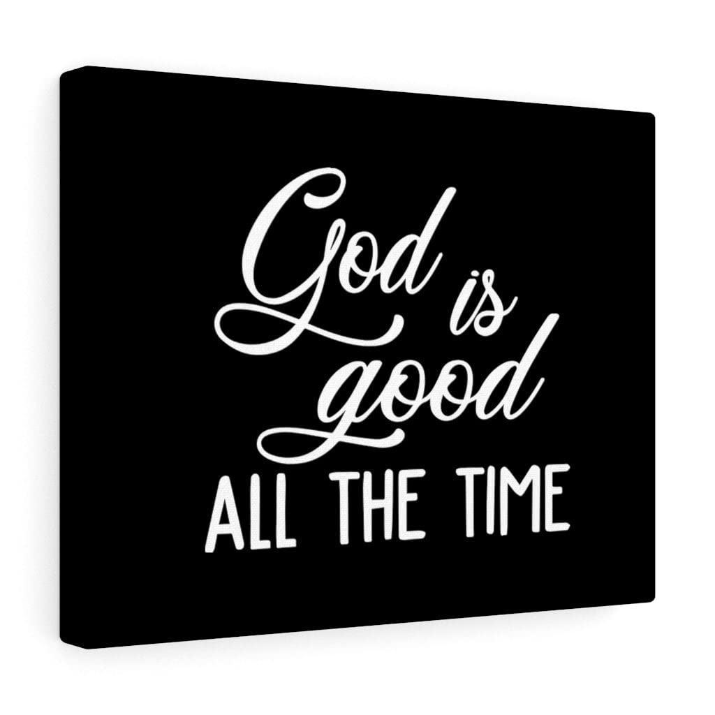 God is Good All The Time - Inspirational Christian Wall Art with Bible Verse, Black Scripture Print for Home Decor - Perfect for Living Room, Bedroom & Church Gifts
