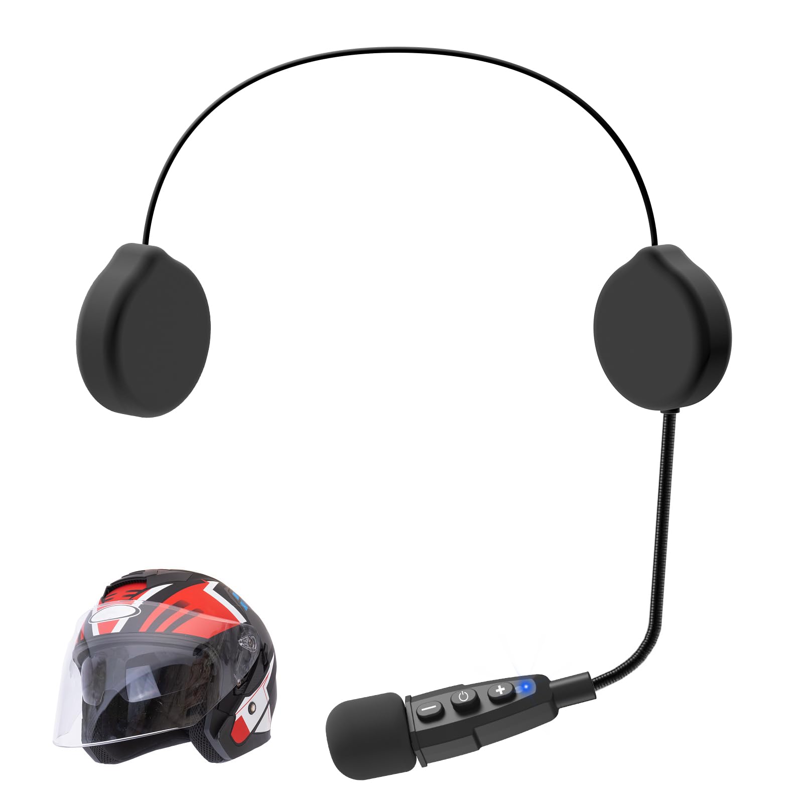 FIRE BULL Motorcycle Bluetooth Headset - BT5.1 Helmet Headset with CVC Noise Cancellation for Clear Communication | Perfect for Group Riding, GPS Navigation & Hands-Free Calls on the Road