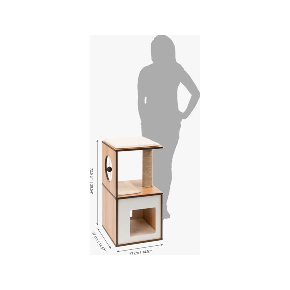 Premium Walnut Cat Tree with Scratching Posts & Perches - Sturdy & Stylish Climbing Tower for Indoor Cats - Perfect for Play, Rest & Scratching in Living Rooms & Bedrooms