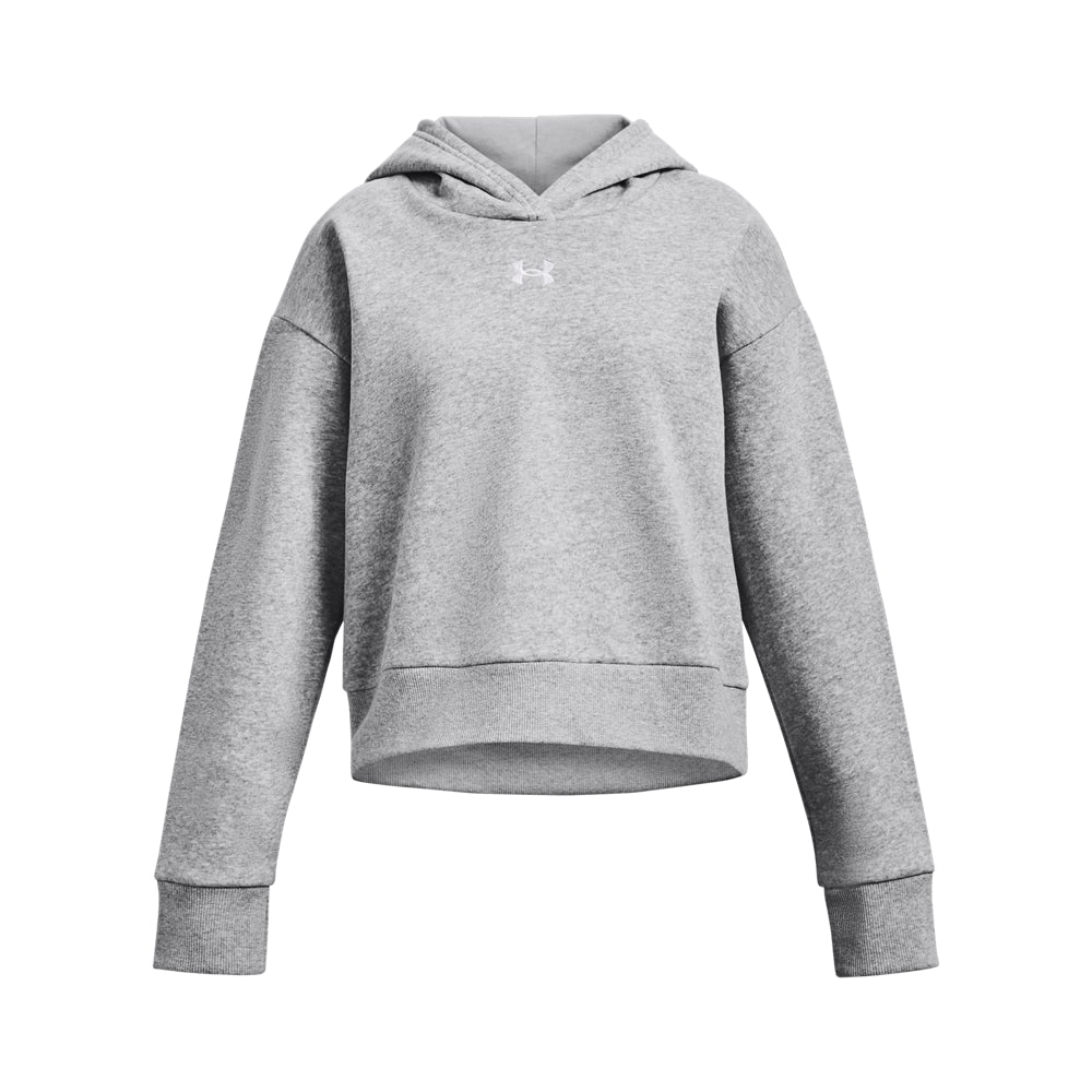 Under Armour Girls' Rival Fleece Crop Hoodie - Soft & Warm Youth Pullover for Sports & Casual Wear - Perfect for Running, Gym & Everyday Comfort