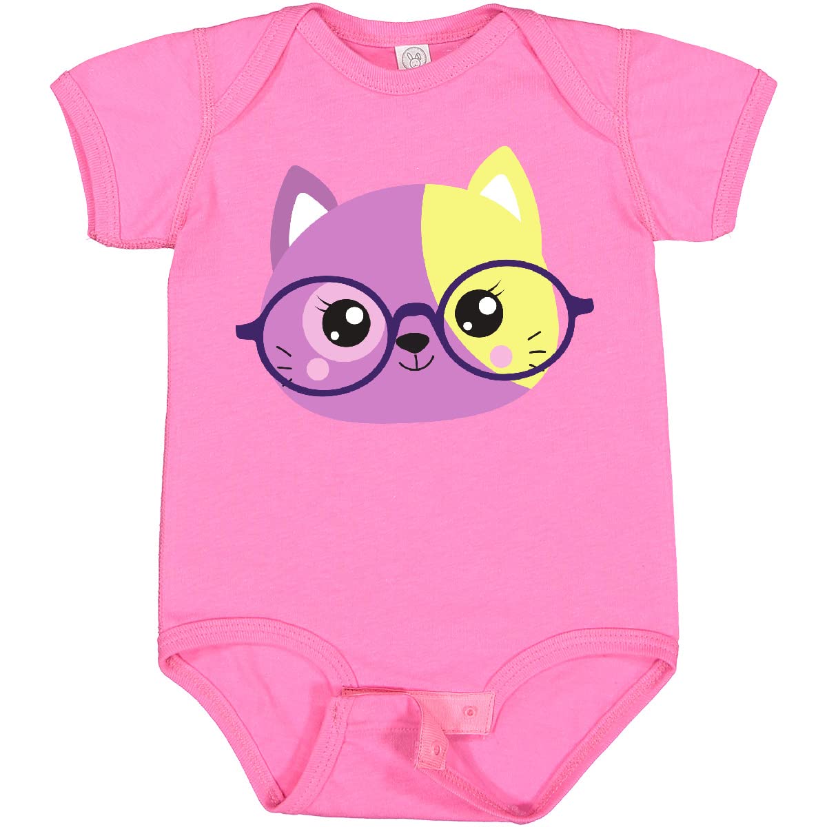 Hipster Cat Bodysuit with Glasses - Cute Kitten Outfit for Babies