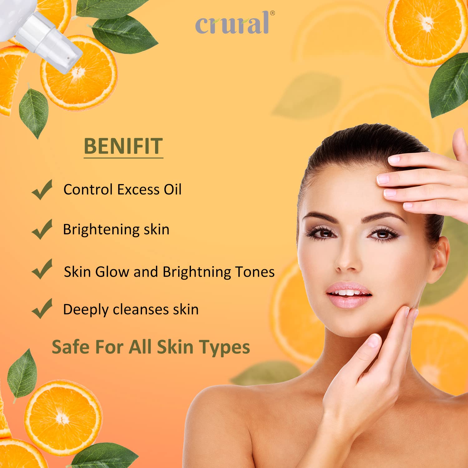 Vitamin C Brightening Face Wash Combo Pack of 2 - For Men & Women | With Aloe Vera & Orange Extract | All Skin Types | 2 x 200ml | Daily Cleansing & Glowing Skin Routine
