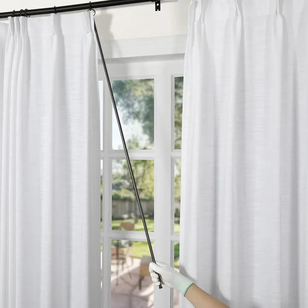 Jaylon Drapery Pull Wand - Adjustable Curtain Rod Hook for Easy Window Treatment - Perfect for Living Room, Bedroom, and Office Decor
