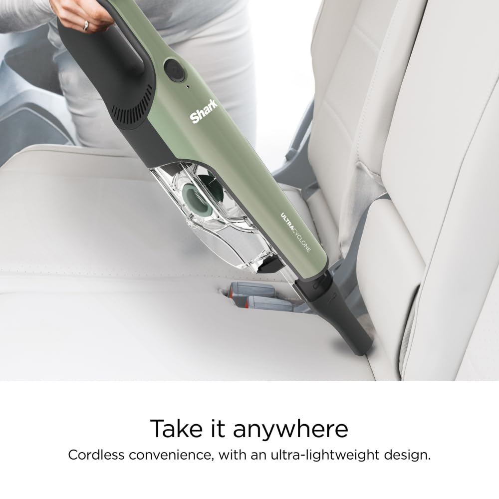 Shark CH901 UltraCyclone Pro Cordless Handheld Vacuum Cleaner | Powerful Suction | XL Dust Cup | Lightweight & Portable | Green (Renewed) | Perfect for Home, Car, Pet Hair & Quick Cleanups